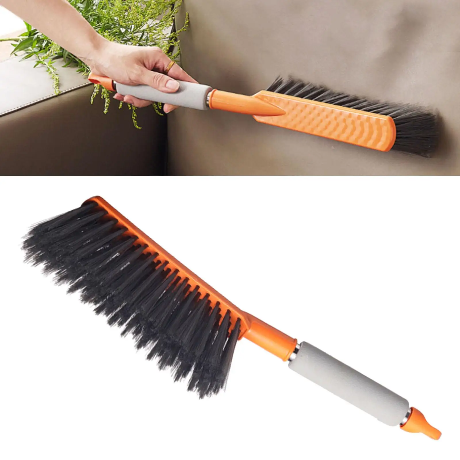 Detachable Bed Brush Long Handle Sofa Cleaning Tool Dust Hair Crumb Remover Soft Bristle Multifunctional Cleaning Brush for Home