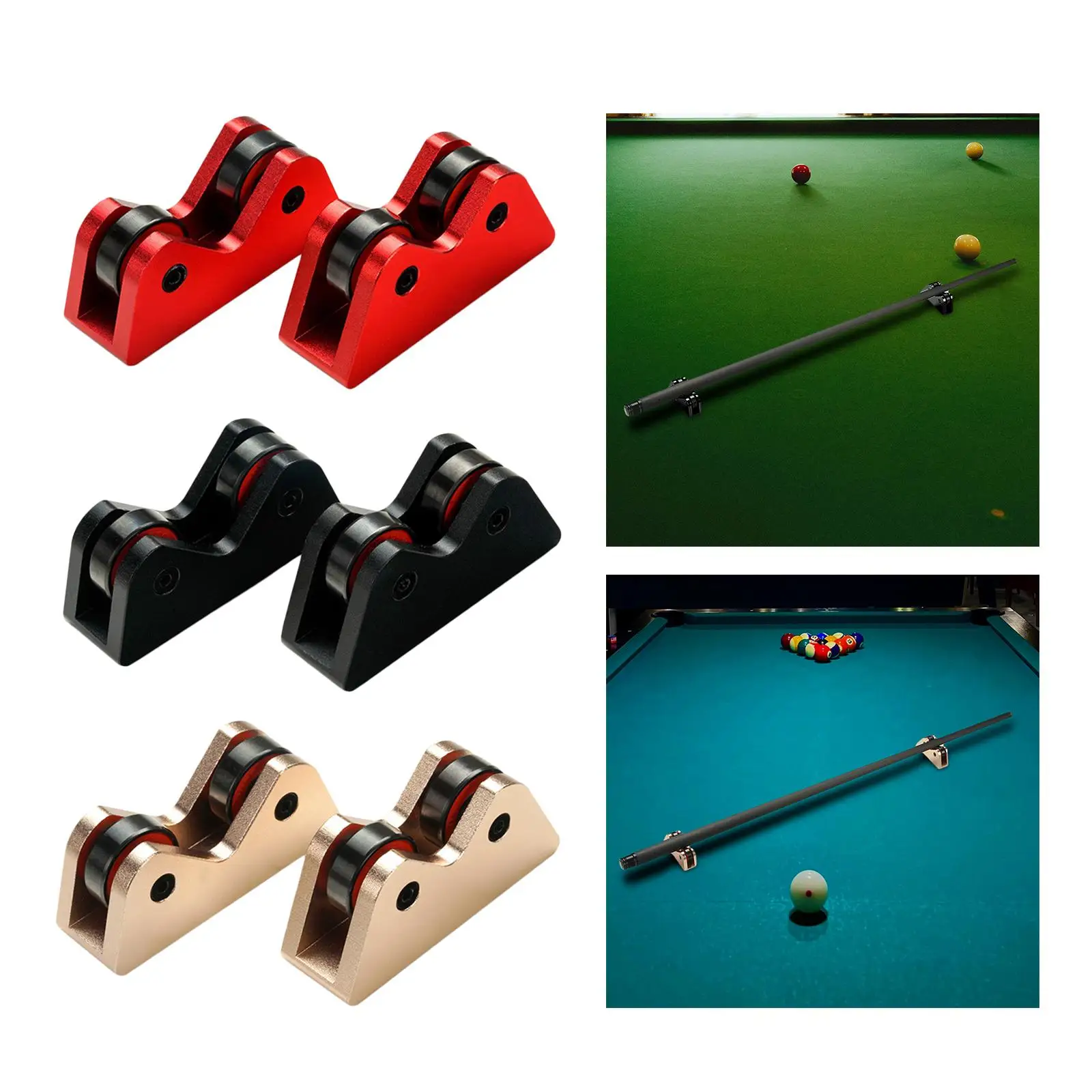 2Pcs Snooker Club Roller Straightness Detector Detection Tool Billiard Cue Straightness Checker Portable for Club Parts Maintain