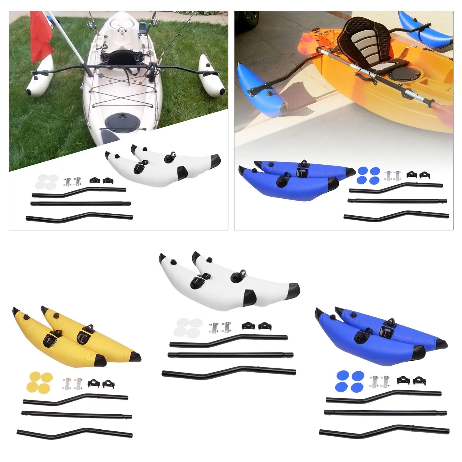 Kayak Stabilization System Inflatable Outrigger Float Rods Paddling Sailing Repair Patches Mount Bar Accessories Equipment