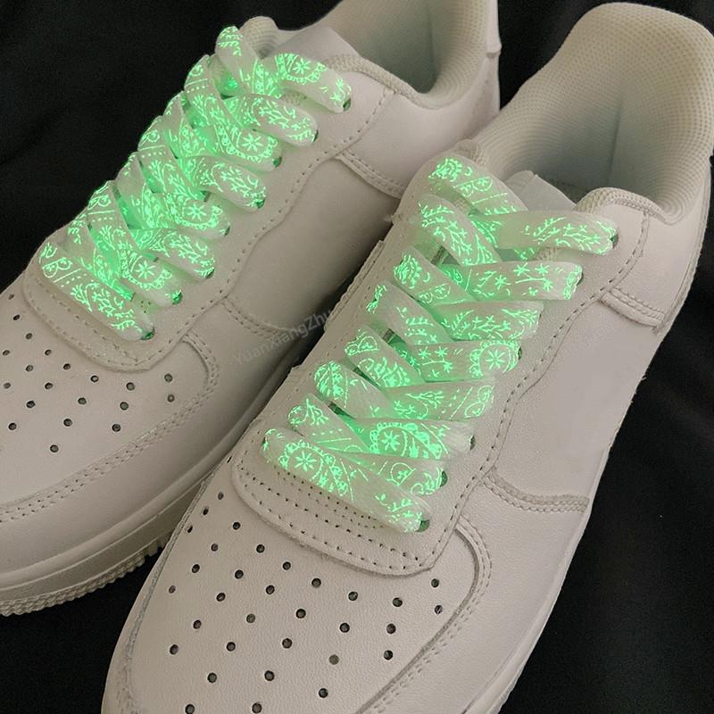 1Pair Luminous Shoelace Quality Fluorescent Boot Shoelaces for Sneakers Flat Laces Shoestrings Night Glow Strings 120/140/160CM