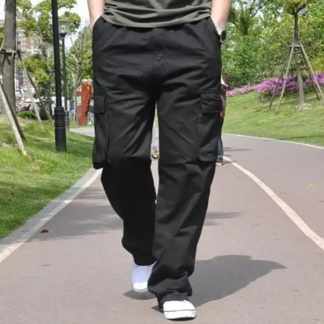 Casual Men Cargo Pants Super Soft Men Trousers Wide Leg Dressing High Waist Straight  Pants - Casual Pants - AliExpress