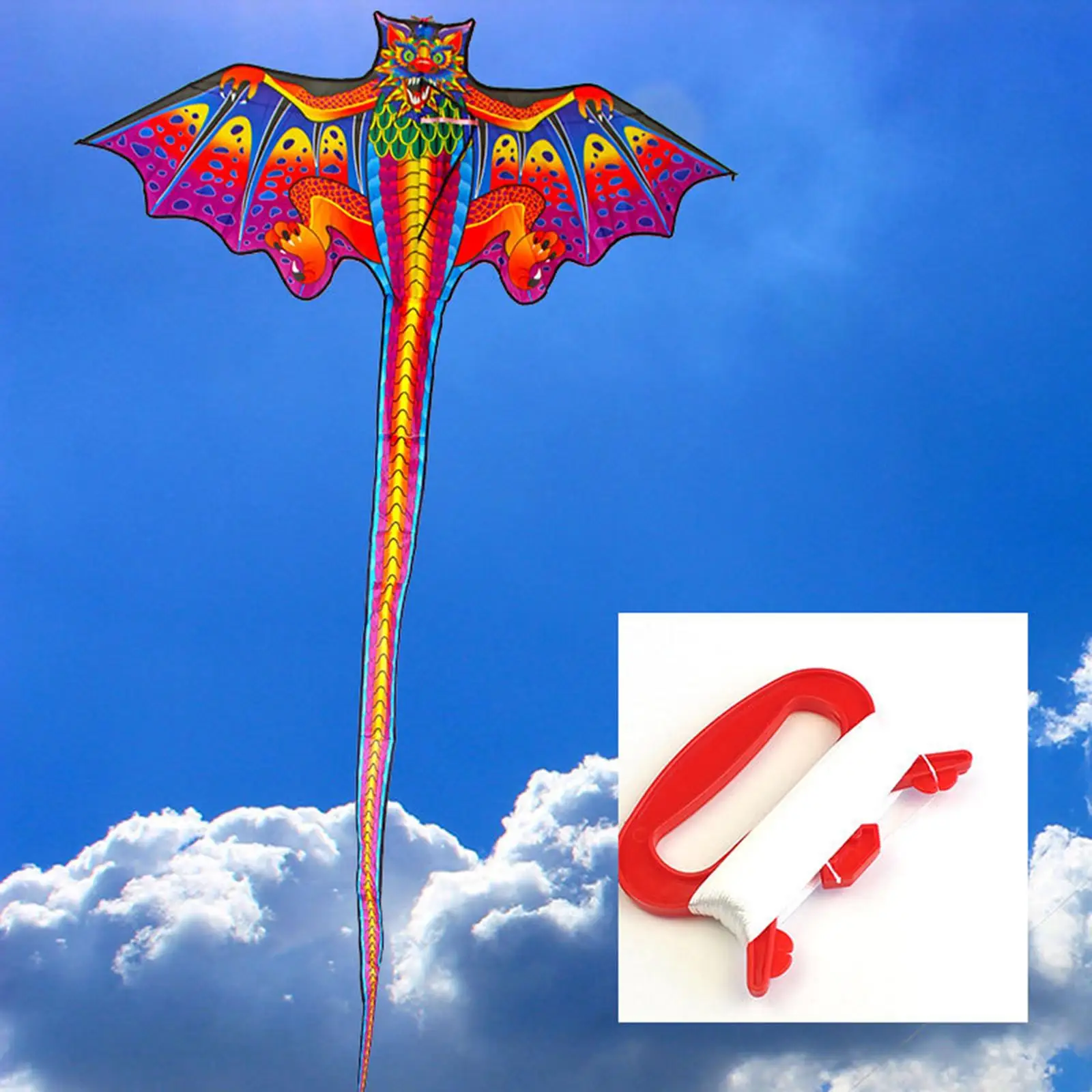 3D Dragon Kite for Kids  Games and Activities Toy, Single Line  Enjoy   Trips Toys Huge Wing 