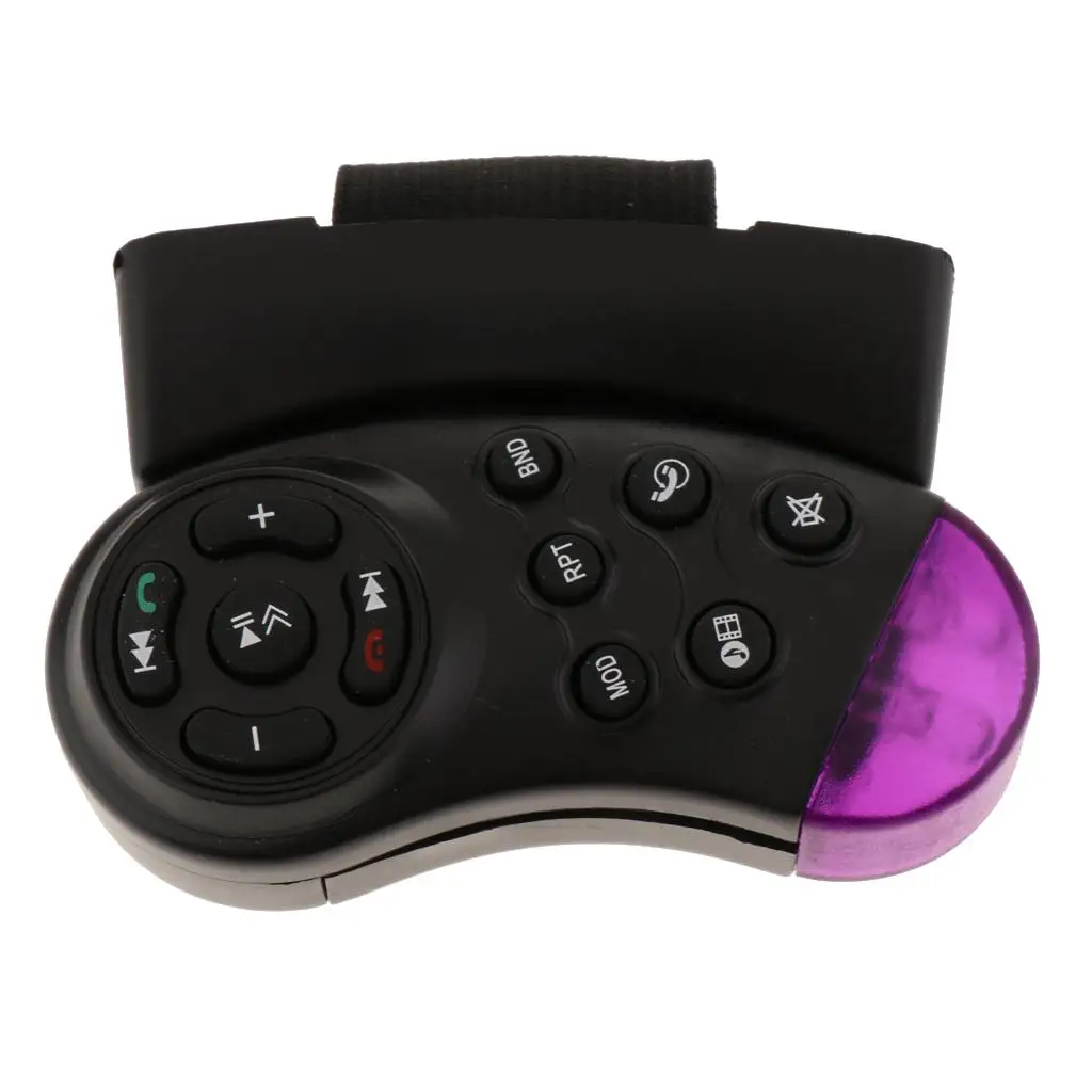 Car Steering Wheel Controller, 11-Key Button DVD MP3 Player Wireless Remote Controller ABS Plastic for Most Vehicles