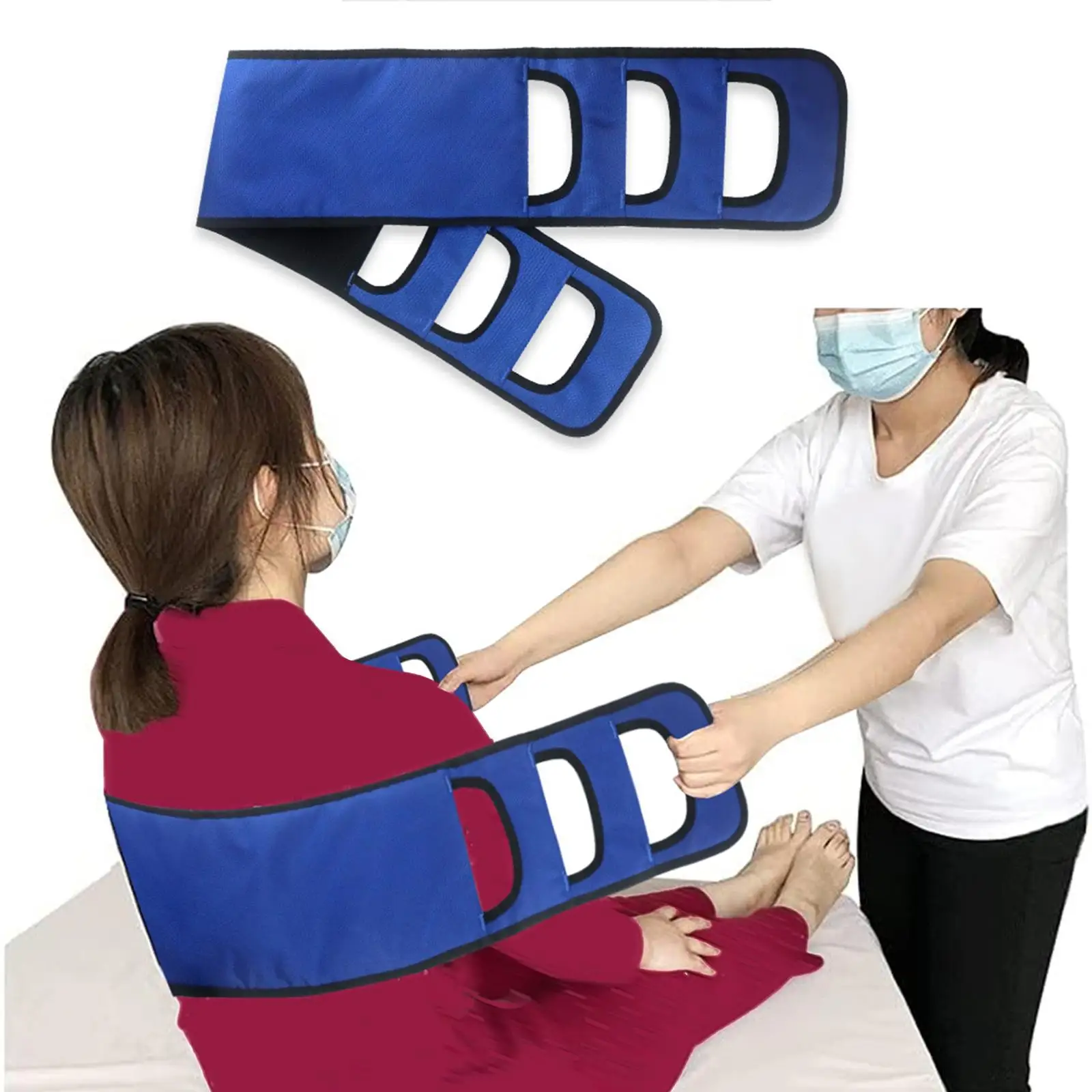 Patient Transfer Belt Mobility Assistance Devices 60 inch Nursing Sling Gait Belt Handle Back Lift Mobility Belt