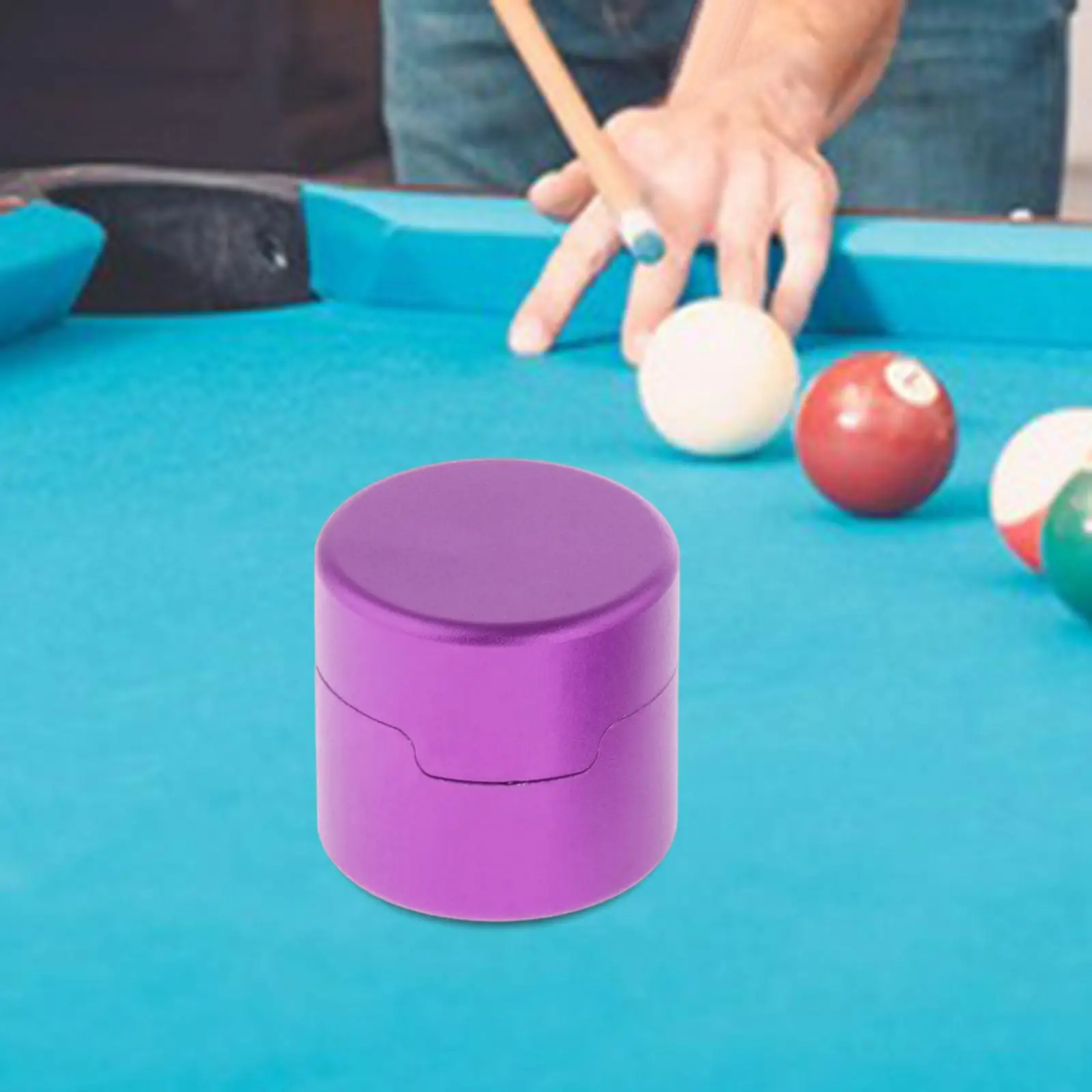 Pool Cue Chalk Holder Snooker Accessories Cup Round Shaped Portable Container