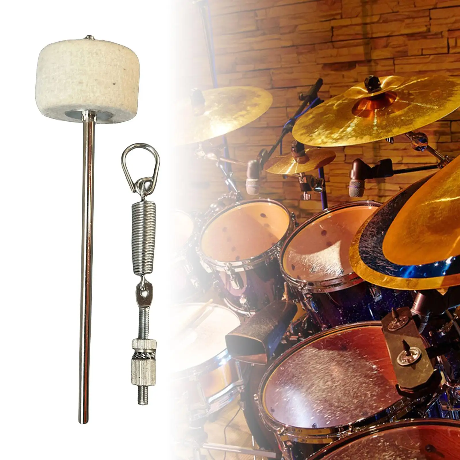 Kick Drum Foot Pedal Beater with Spring Drum Upgrade Replacement