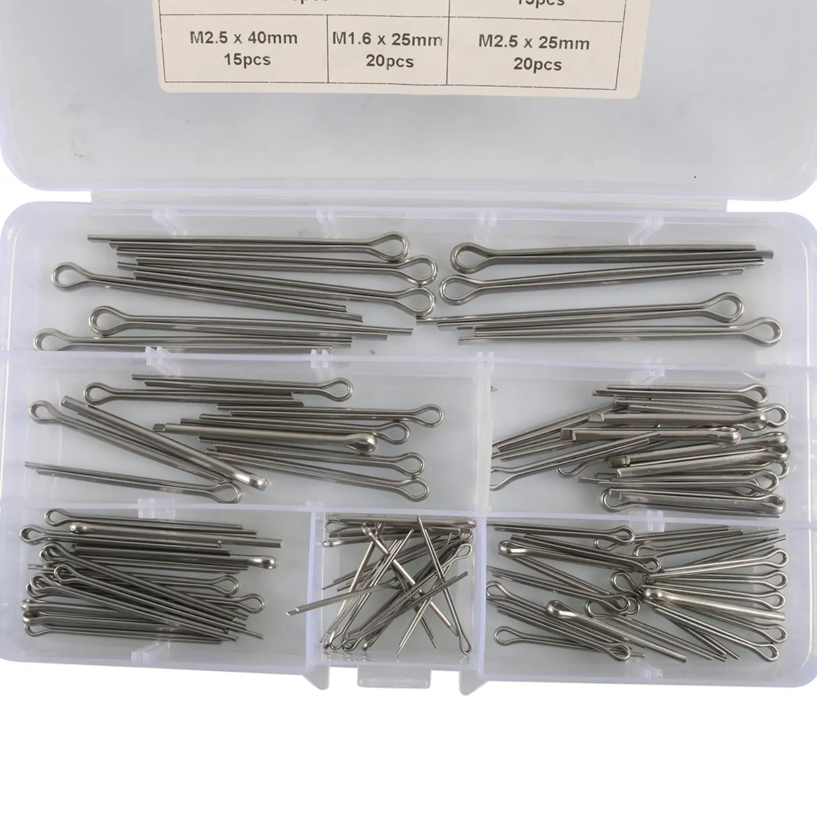 Cotter Pin Assortment  Pin Fastener Clip 6 Sizes Cotter  Fit for Power Equipment Car Garage Truck Automotive