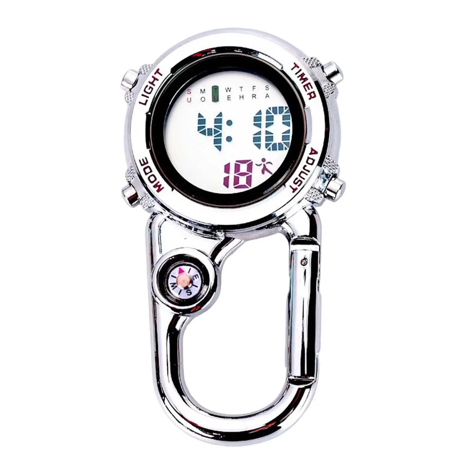 Digital Carabiner Watch Backpack Watch Luminous for Outdoor Activities Home