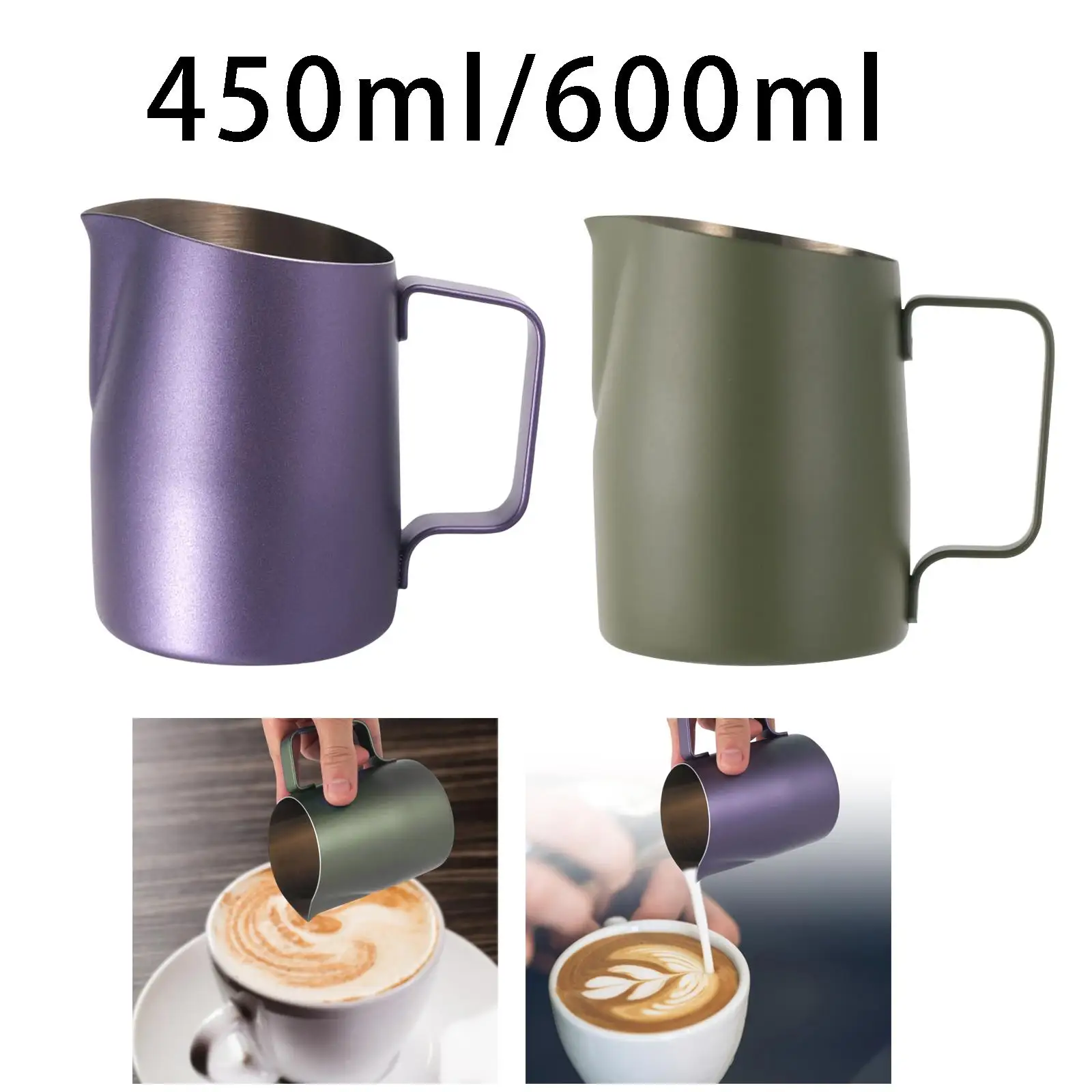 Stainless Steel Milk Frothing Pitcher Milk Frothing Jug for Milk Frother