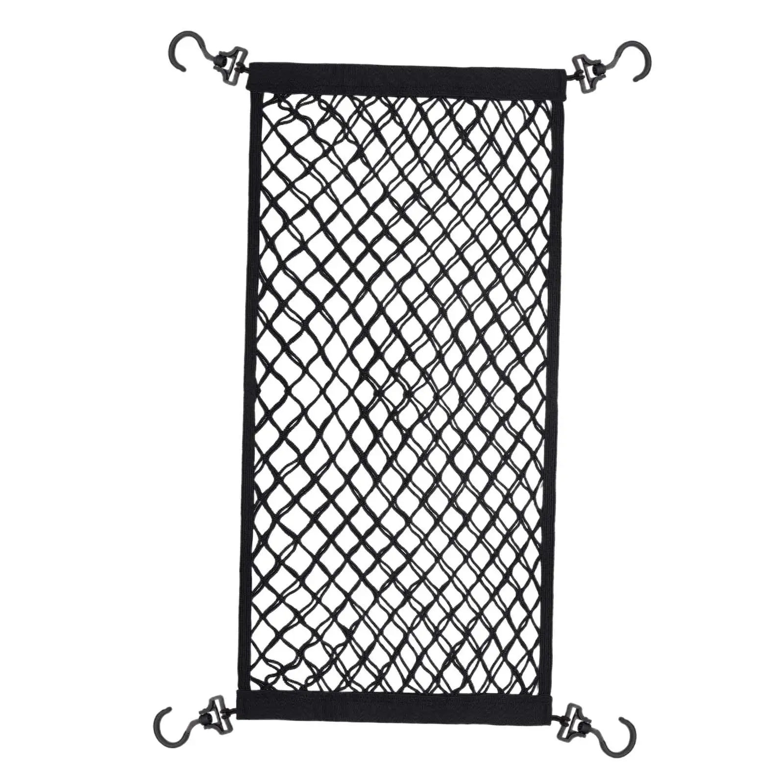 Car Ceiling Cargo Net Pocket Storage Mesh Netting with Hooks Mesh Pouch Camping Cargo Net for Garden Cart Road Trip Beach Carts