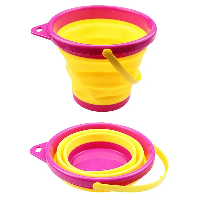 Collapsible Pail Multi Purpose Buckets Sand Water Bucket Sandbox Square  Summer Playing Foldable Pail Silicone Bucket Sand Toys - AliExpress