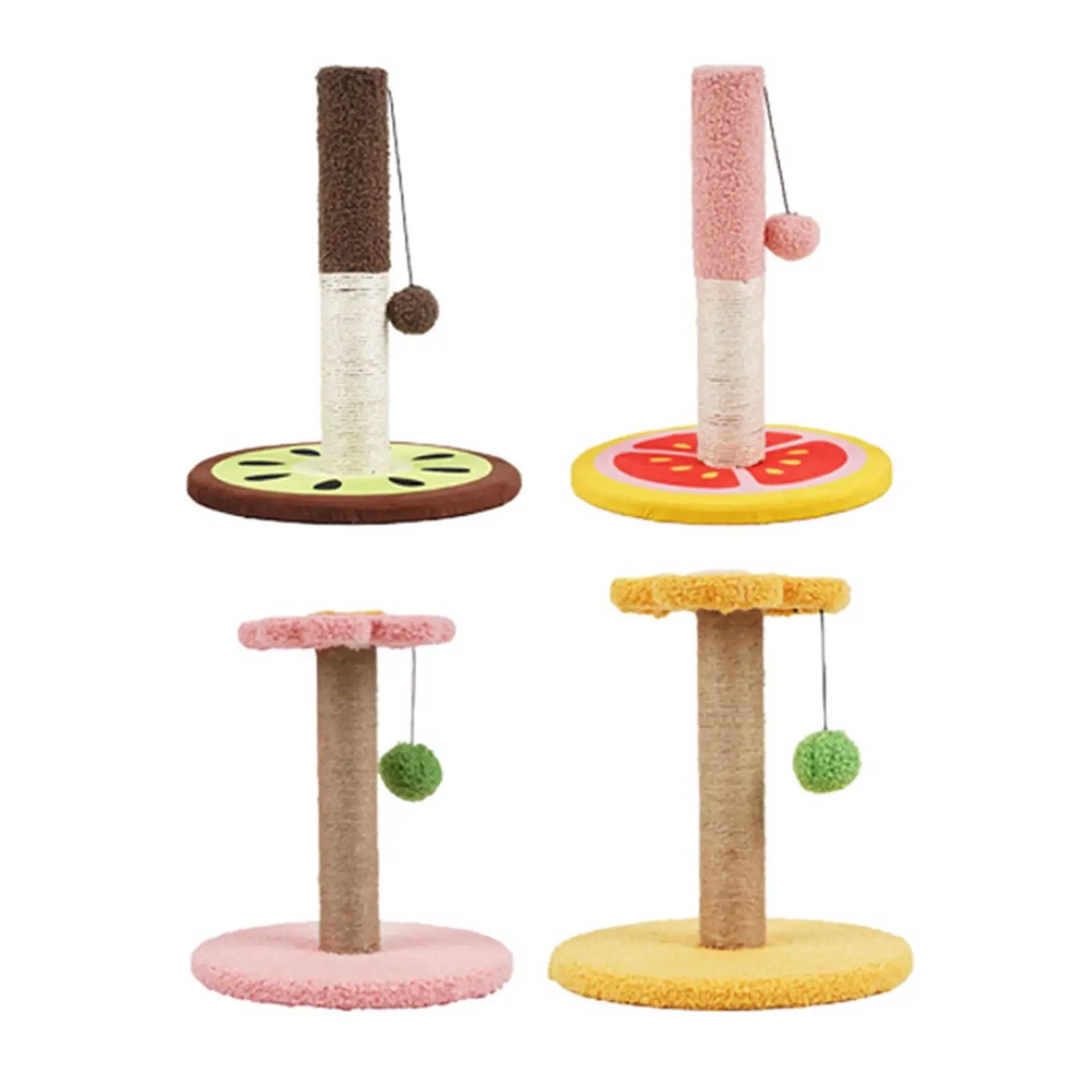 Pet Cat Scratching Post Interactive Toys Scratcher Activity Center Scratch Pad Rug for Indoor Playing Exercise Grinding Claw