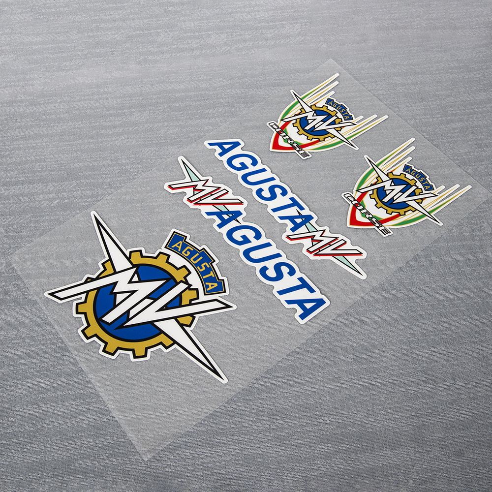 Reflektierende Motorradaufkleber Fahrradhelm Aufkleber Grafiken für MV Agusta MVAgusta Vintage Racing Logo LAMINATED – Detail 4