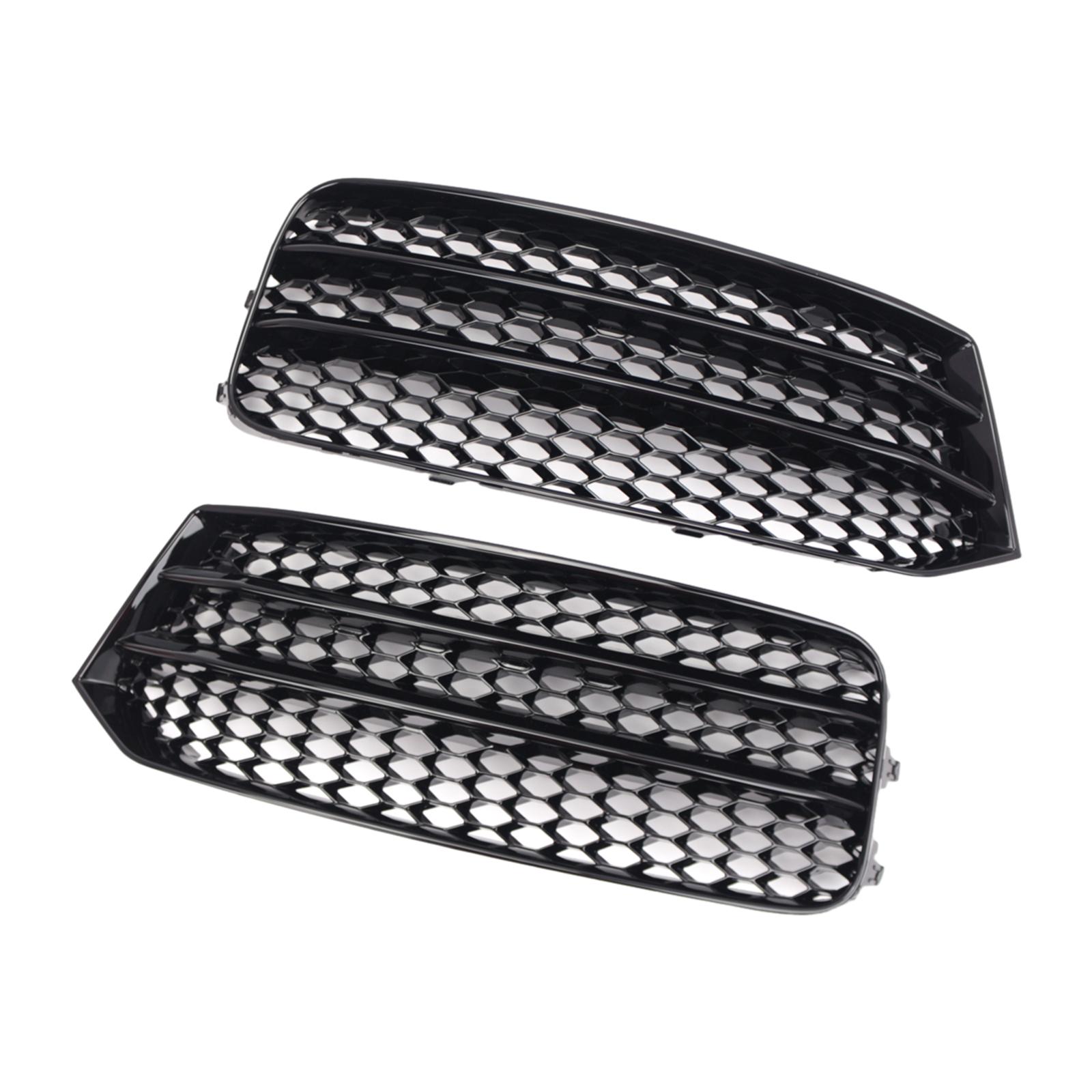 Front Lower Grill Grille Automobile Repairing Accessory 8XA807681B Professional Easily Install Black 1 Pair