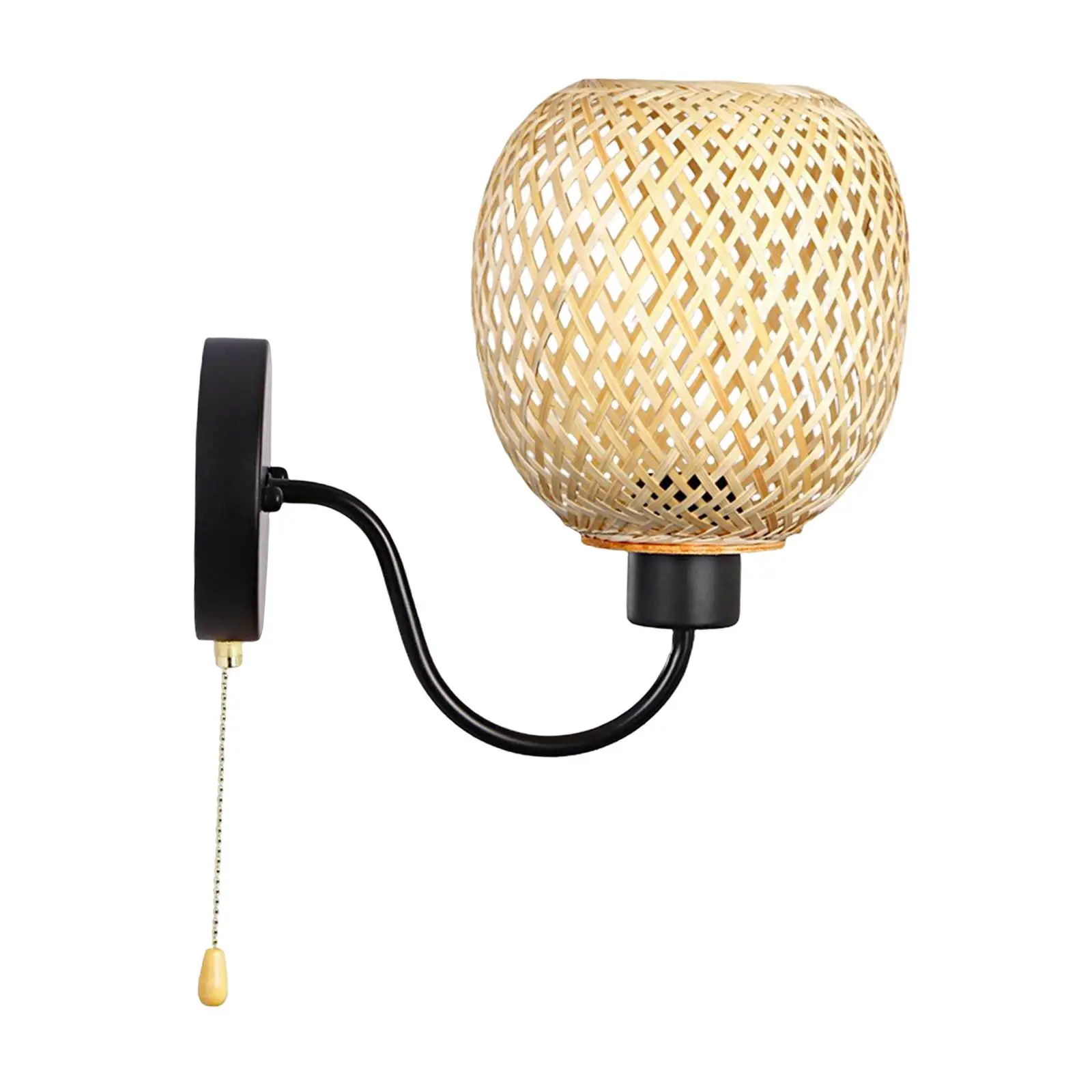 Antique style Lamp Shade E27 E26 Lampshade Rattan for Hallway