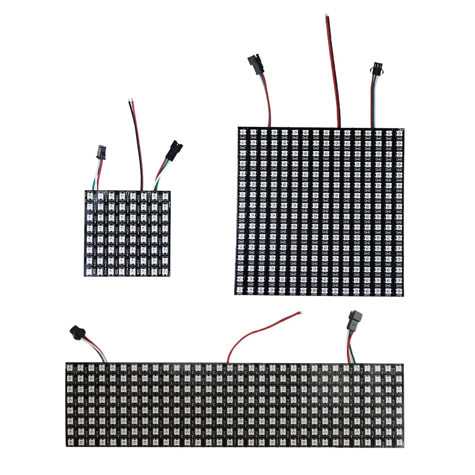 LED Pixels Matrix Panel WS2812B Individual Addressable Programmed 5050SMD Lighting Full Color Black PCB RGB Flexible DC5V