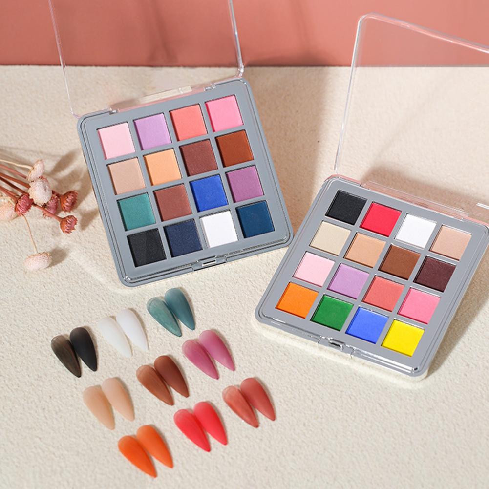 Description Picture 2 of itemManicure Powder Matte High Pigmented Stunning Visual Effect DIY 16 Colors Superfine Gradient Nail Glitter Powder Nail Supplies