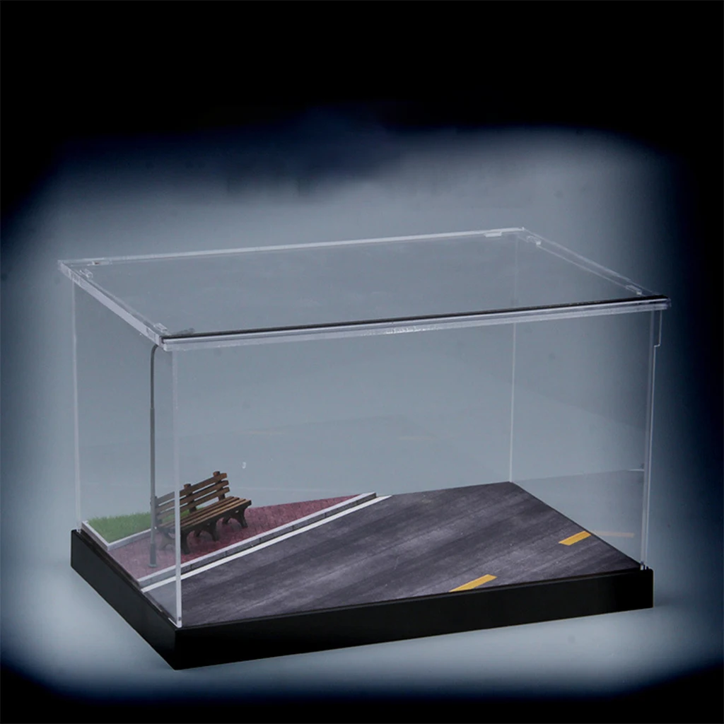 1:32  Acrylic Display Case Showcase Parking Lot Scene Transparent Cover   Display Dustproof Home Decoration Ornament