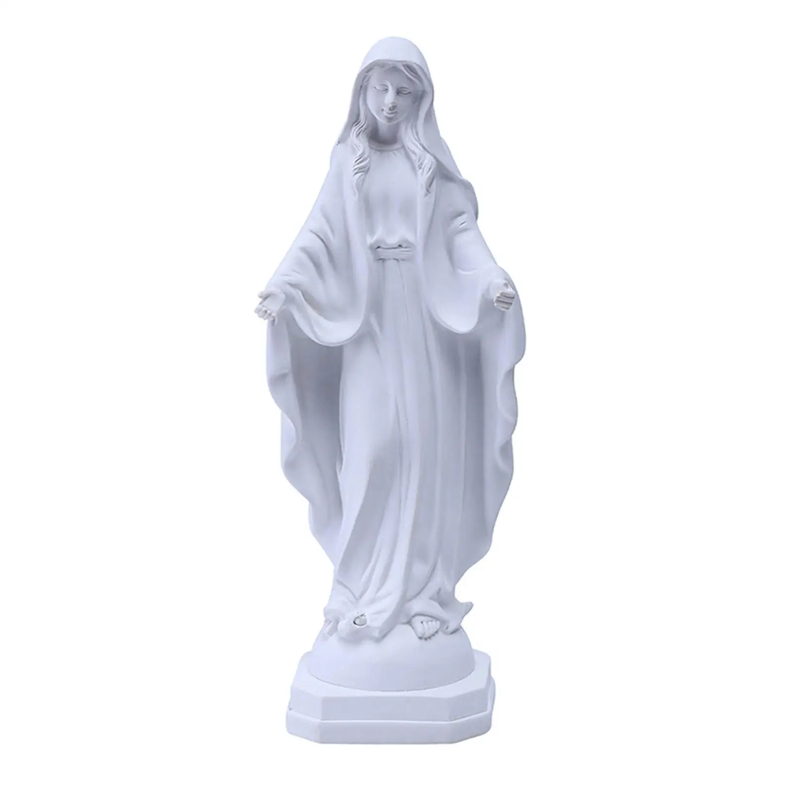 Blessed Resin Figurines Sculpture Catholic Figure Christian Art Pieces Virgin Mary Statue for Decors Living Room Christmas Home