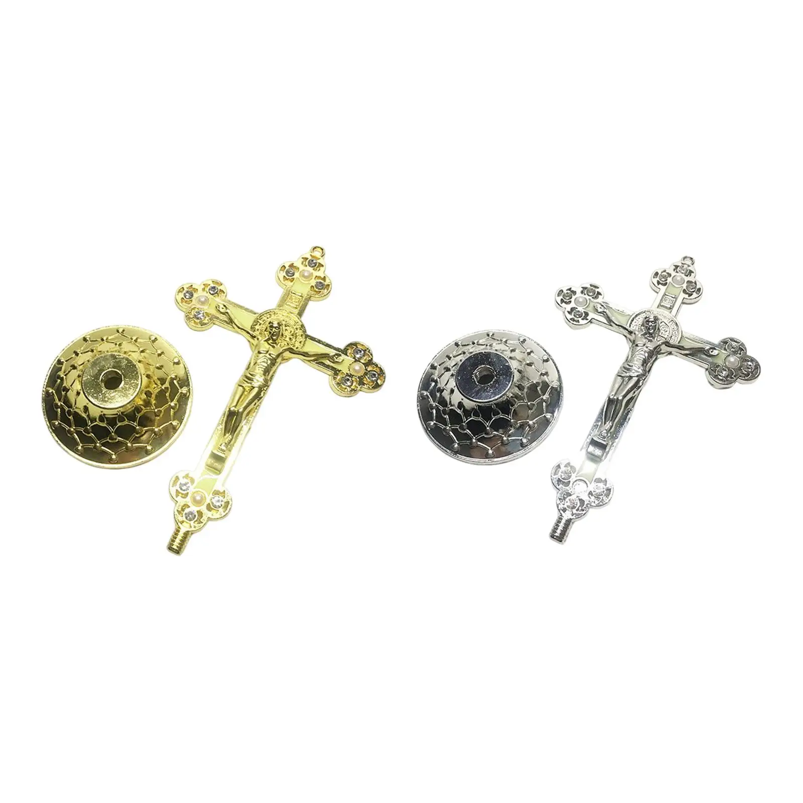 Wall Cross Miniature Collection Religious Ornament Sculpture Crucifix Figurine for Easter Shelf Living Room Christmas Bedroom