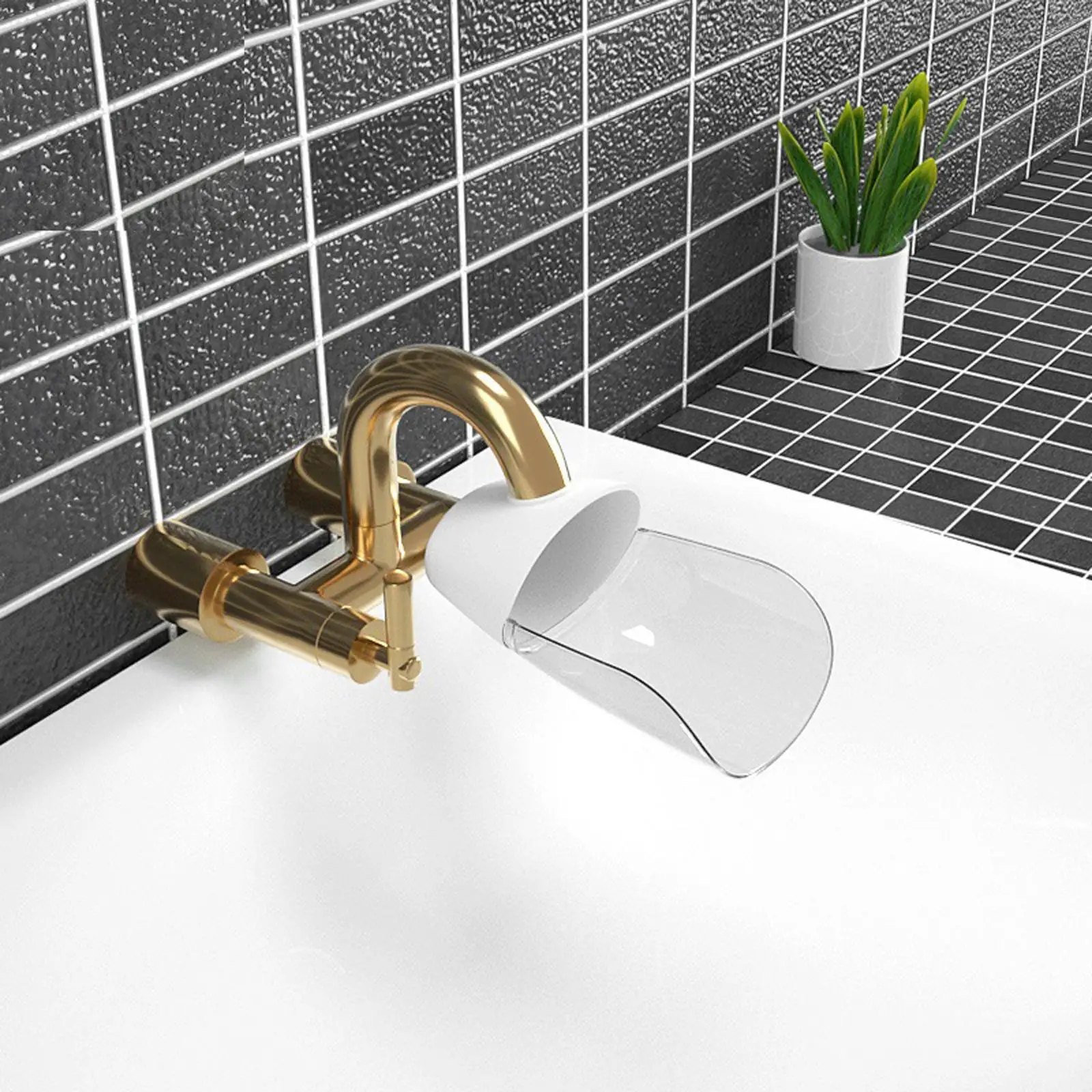 Cute Sink Shower Faucet Extender Hand Washer Splash Spout Water Saving Universal for Household Brathroom Accessories Bathtub