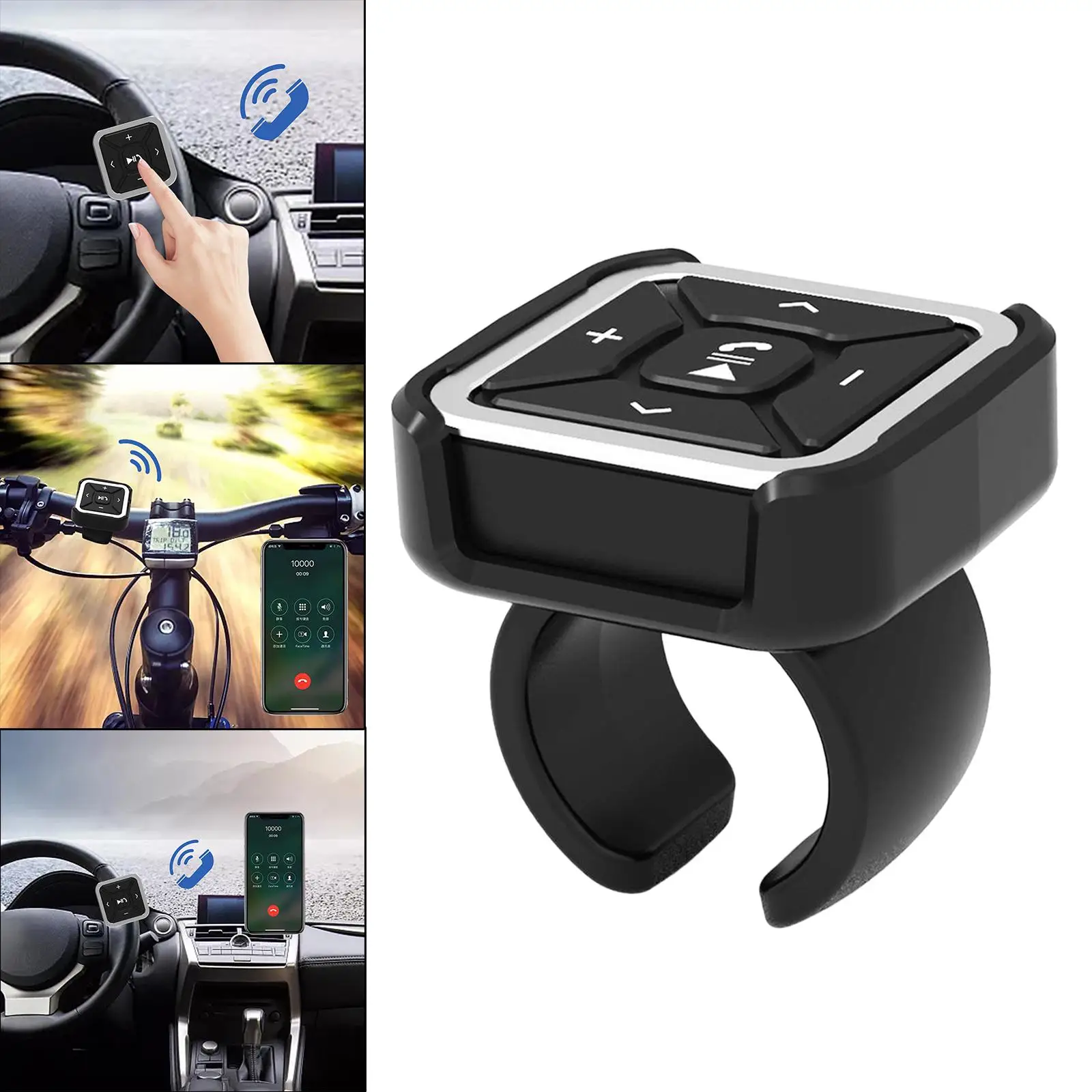 Wireless Bluetooth 5.0 Media Remote Control Button Car Steering Wheel Mount