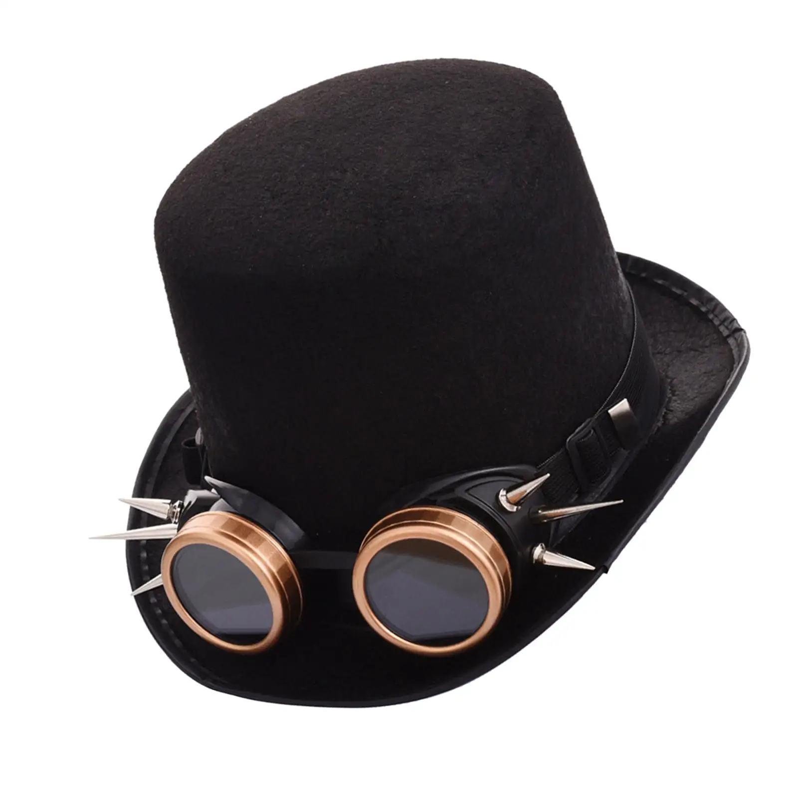 Steampunk Top Hat with Goggles Costume Accessory Cosplay Hat Punk Top Hats for Women Men