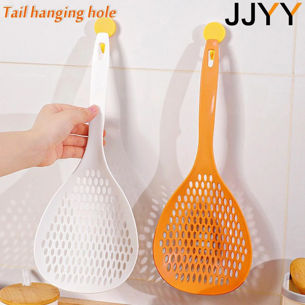 Description Picture 3 of itemJJYY Large Size Cooking Slotted Handheld Strainer Colander Spoon Skimmer Strainer with Long Handle For Filter Vegetable Pasta