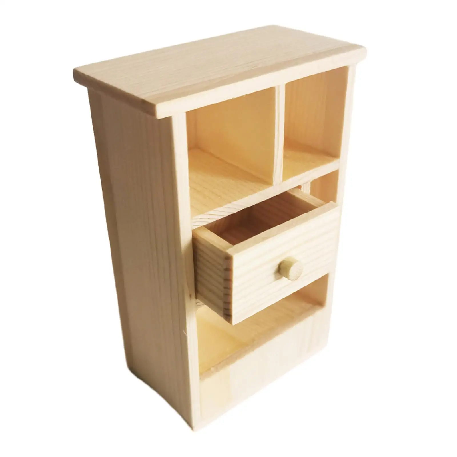Dollhouse Miniature Cabinet Doll House Display Shelf, Classic Xmas Gifts Mini Locker Model with Drawer for 1/12 Supplies Dollhouse Miniature Cabinet Doll House Display Shelf, Classic Xmas Gifts Mini Locker Model with Drawer for 1/12 Supplies