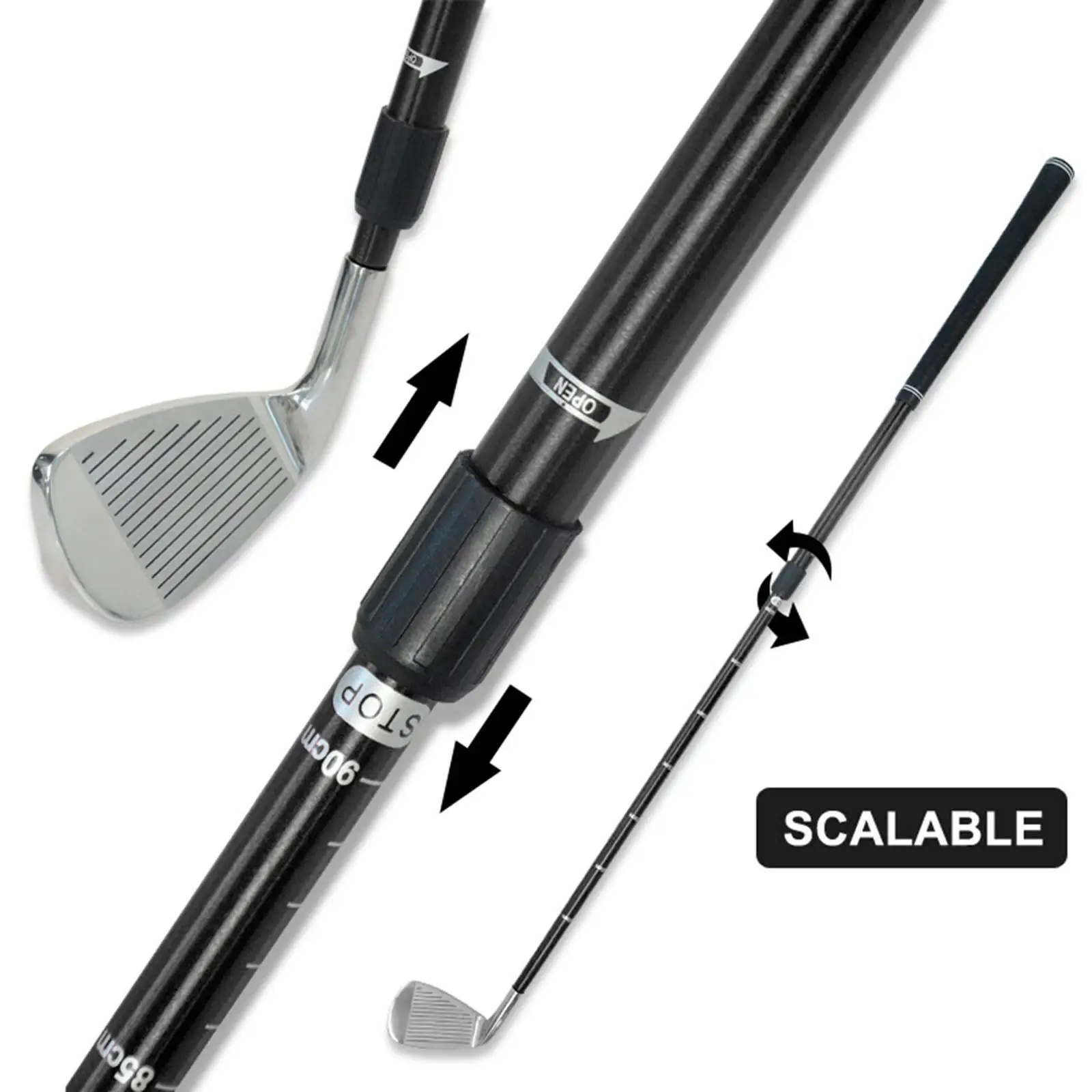 Golf Chipper for Both Left Handed and Right Handed Nonslip Grip Adjustable Length Golf Wedge Telescopic Shaft for Women Men