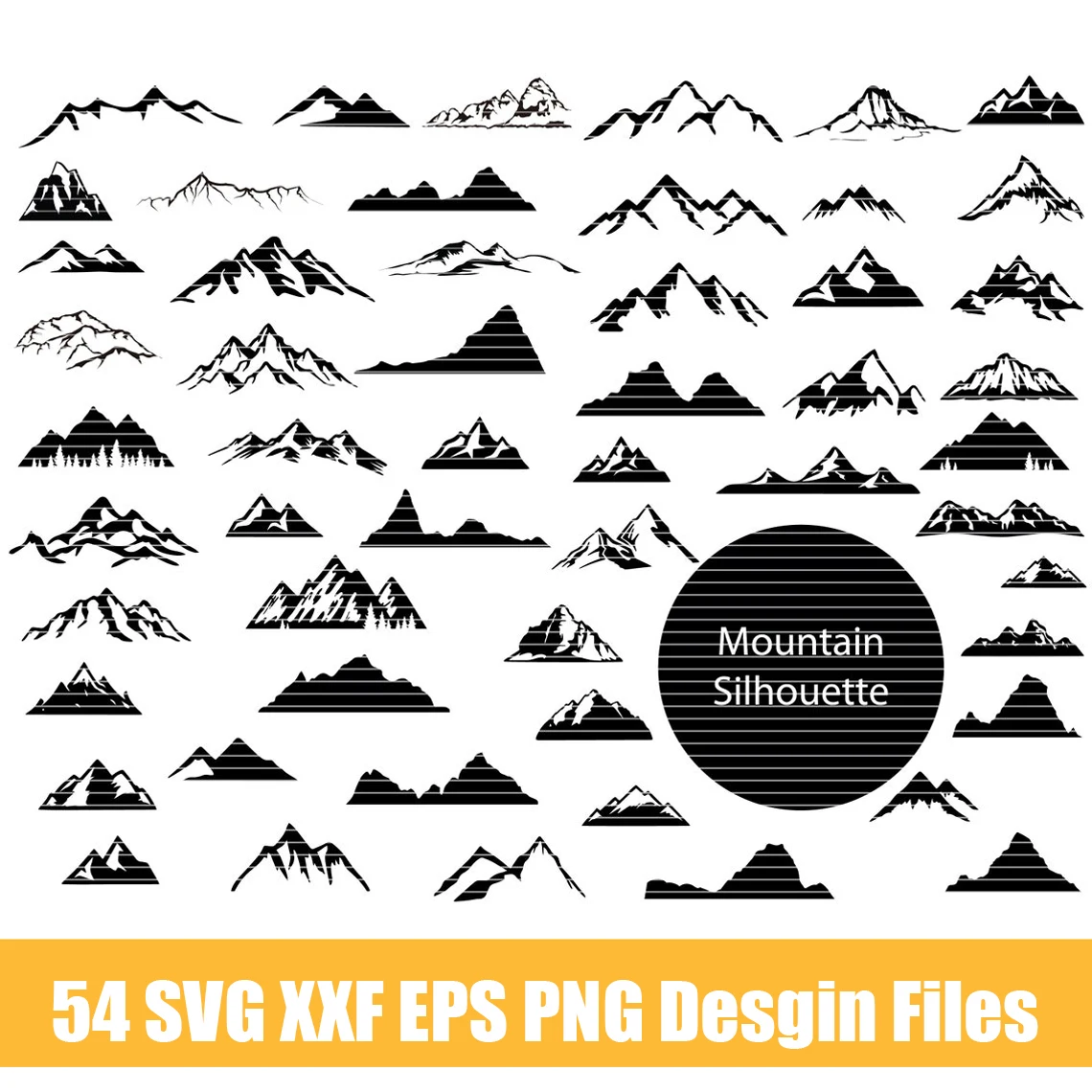 54 Mountain Template Bundle Laser Cut Vector SVG DXF EPS PNG Files for CNC Laser/Plasma Cutting Printing wood pellet machine for sale