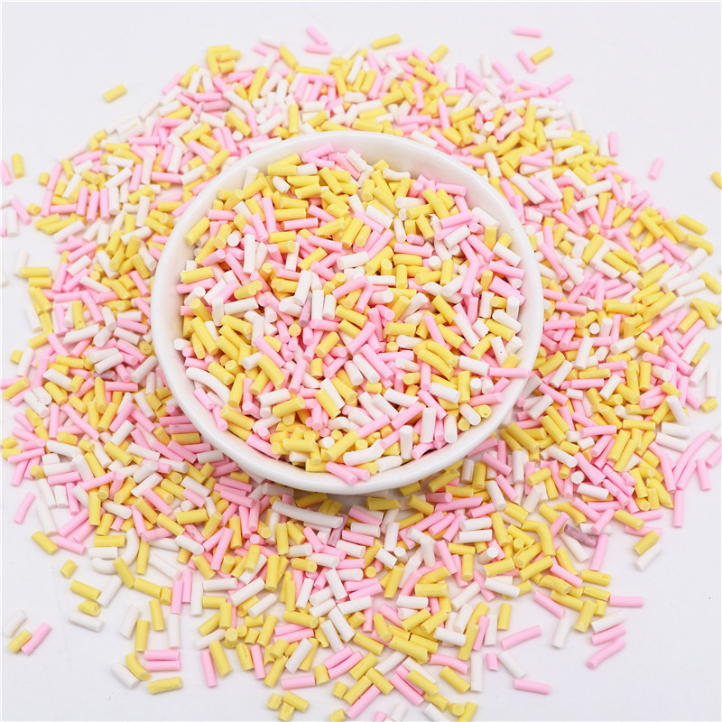 Bunte Mischung aus zylindrischen Polymerscheiben, Streusel zum Schleimfüllen von Ton, DIY-Kristallhandwerk, kleines Kunststoff-Klei-Zubehör – Detail 8