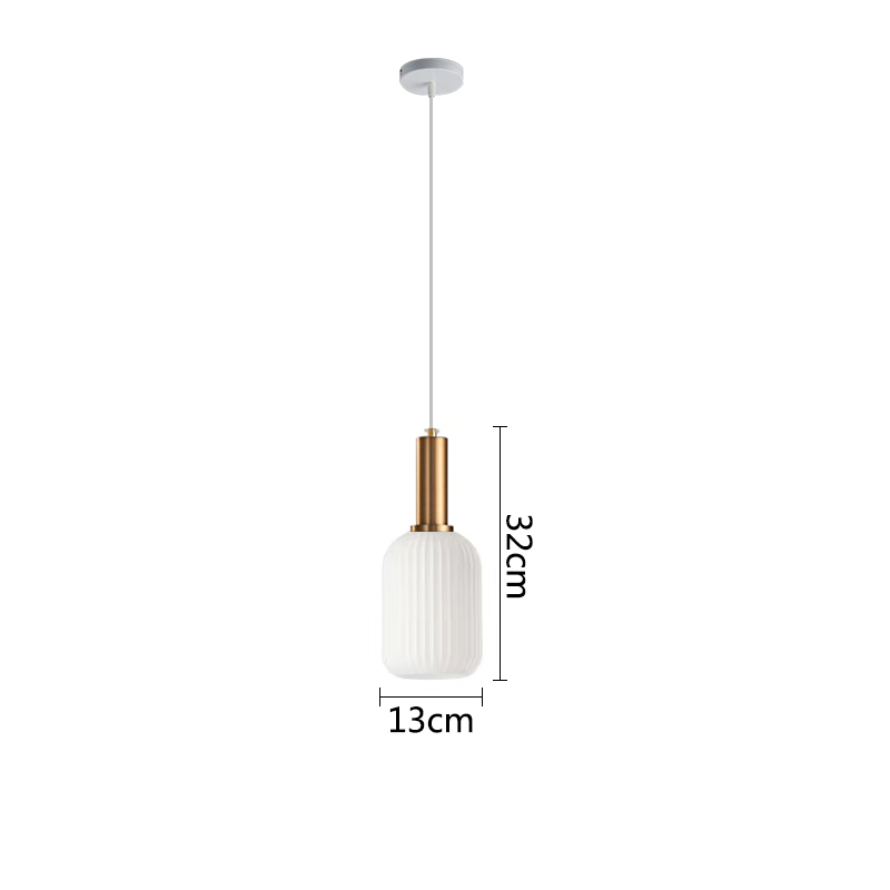 lampe led suspendue en verre au design nordique minimaliste blanc idéal pour une salle manger ou une chambre coucher