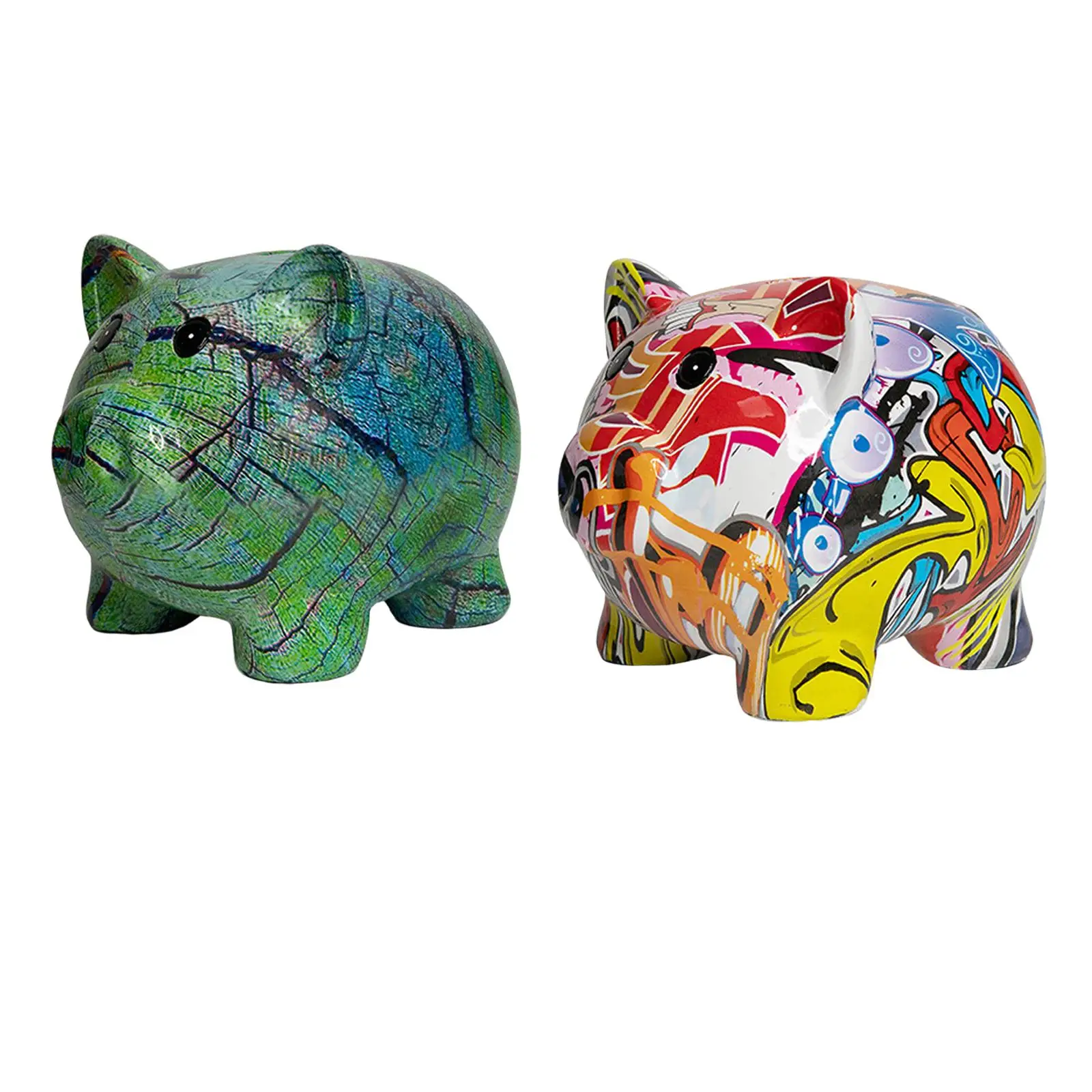 Creative Piggy Bank with Stopper Ornament Saving Money Box Savings Jar Decorative for Home Decoration