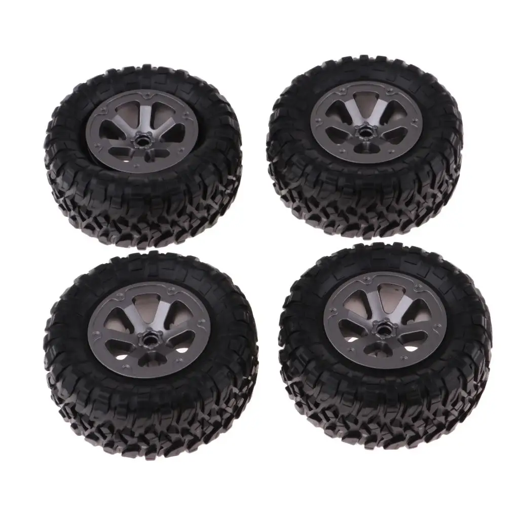 4Pcs Rubber Wheel Tire Tyres for WPL  Truck RC Car Upgrade Parts