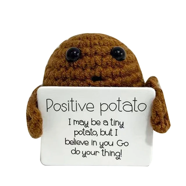 Crochet Toy Motivation Gifts Positive Potato Pocket Inspirational Potato  Toy Knitting PotatoDoll EmotionalSupport Toy - AliExpress