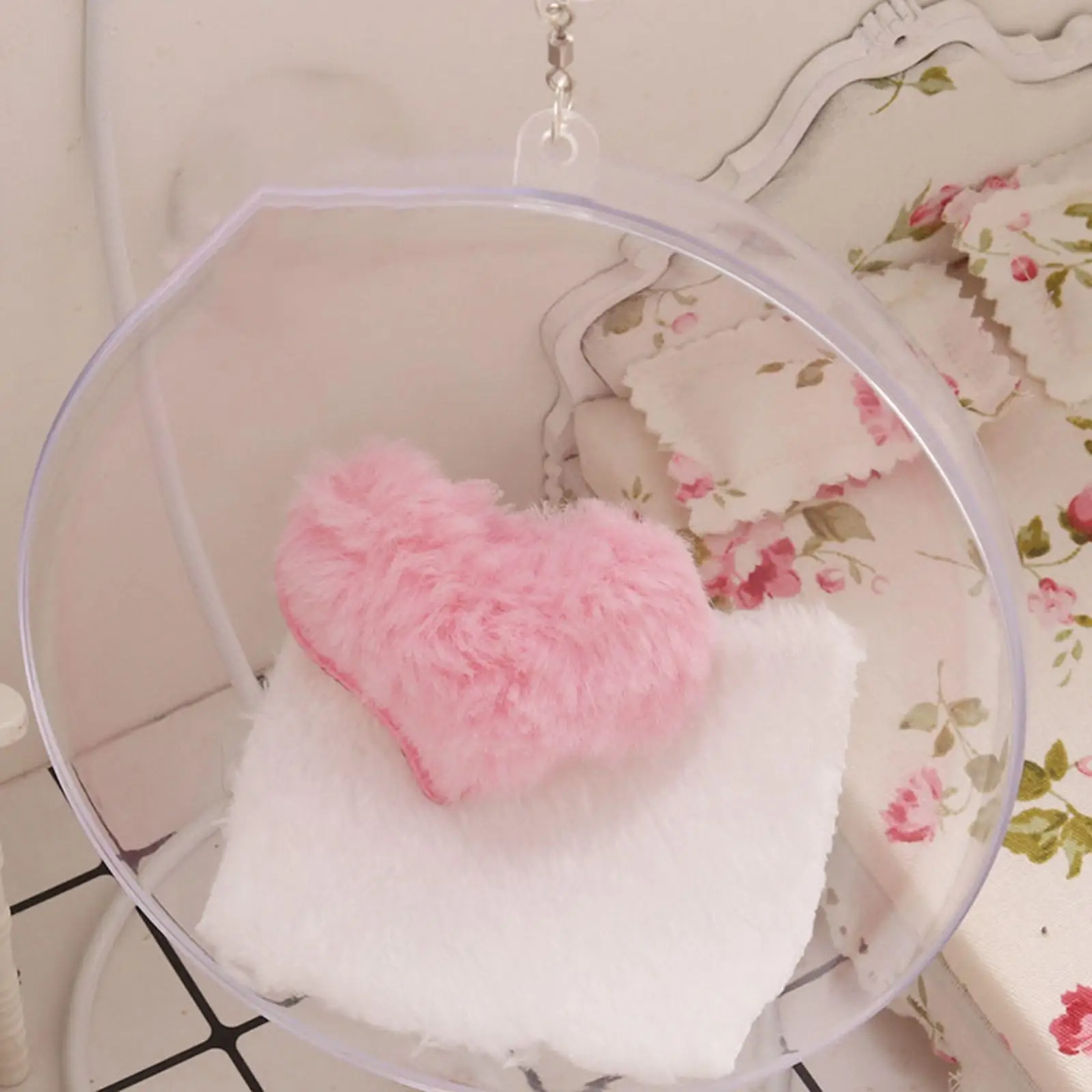 Miniature Swing  PVC for 12 Cents Doll Hanging Basket Dollhouse Furniture  Cushion for Kids Kid Adults Teenagers