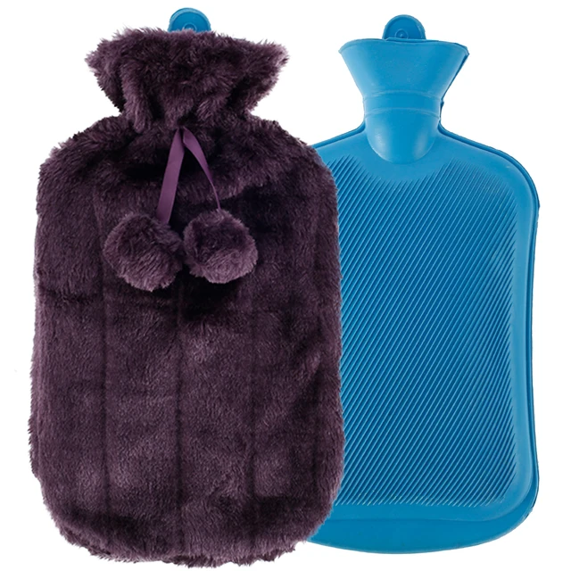 Fluffy Hot Water Bottle Cover Cozy Fully-lined Goodoroh