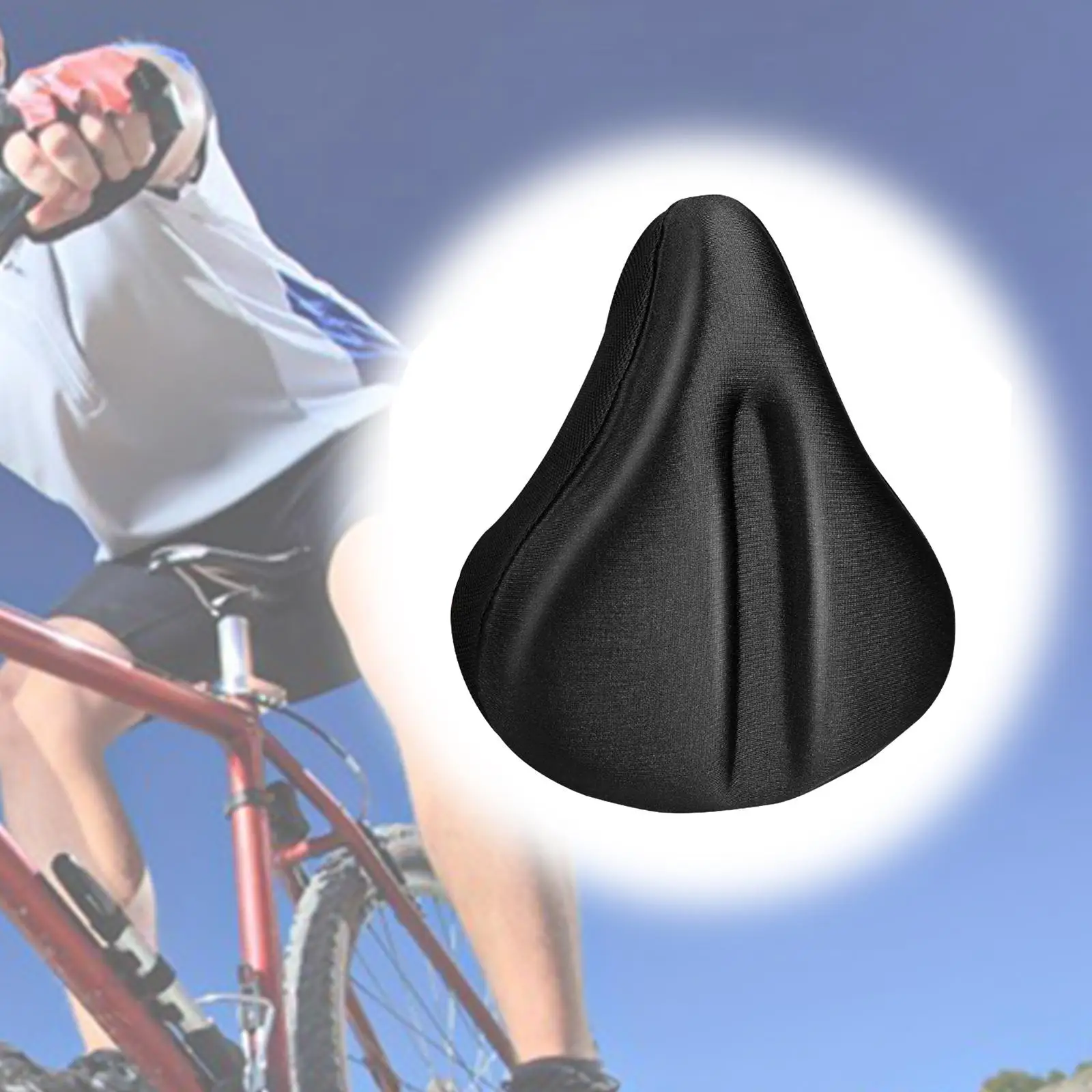 Bicycle Seat Cover Thick Sponge Shockproof Bicycle Cushion Pad for Road Bike Riding Folding Bicycle Outdoor Cycling Women Men
