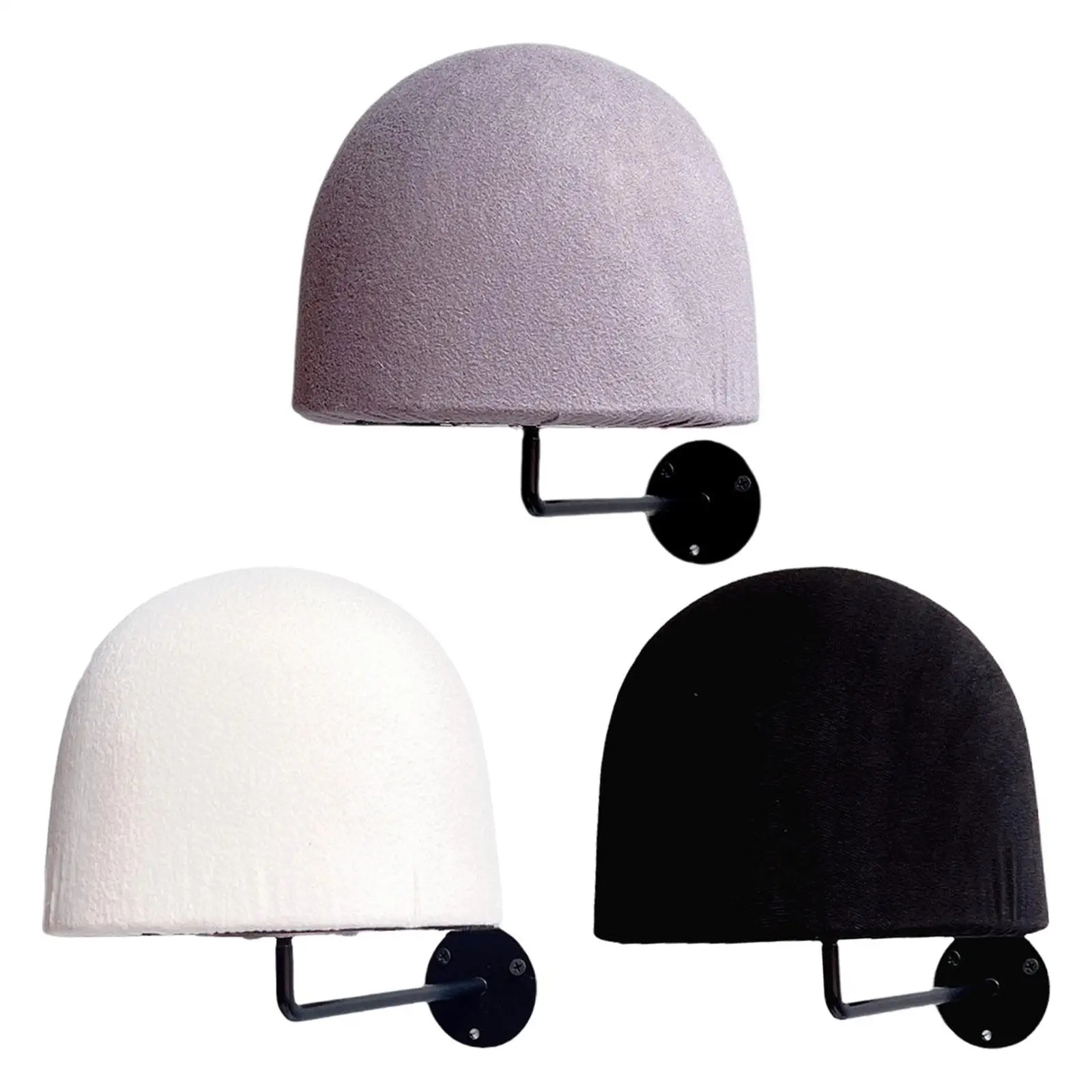Hat Wig Display Stand with Black Hook Hat Holder Hat Bracket for Salon Home Use Stylist Beginner Decoration Hairdresser Training