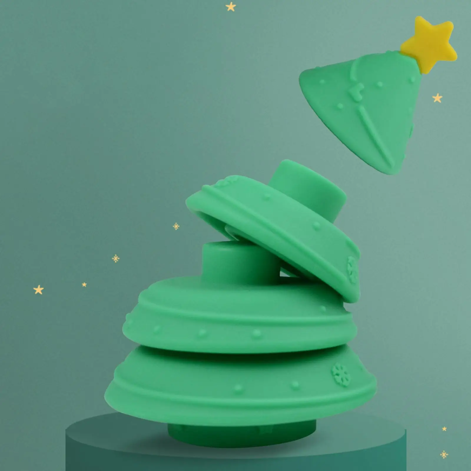 Montessori Silicone Stack Toy Early Educational Learning Toy Building Puzzle Shape Cognition for Children Preschool Kids