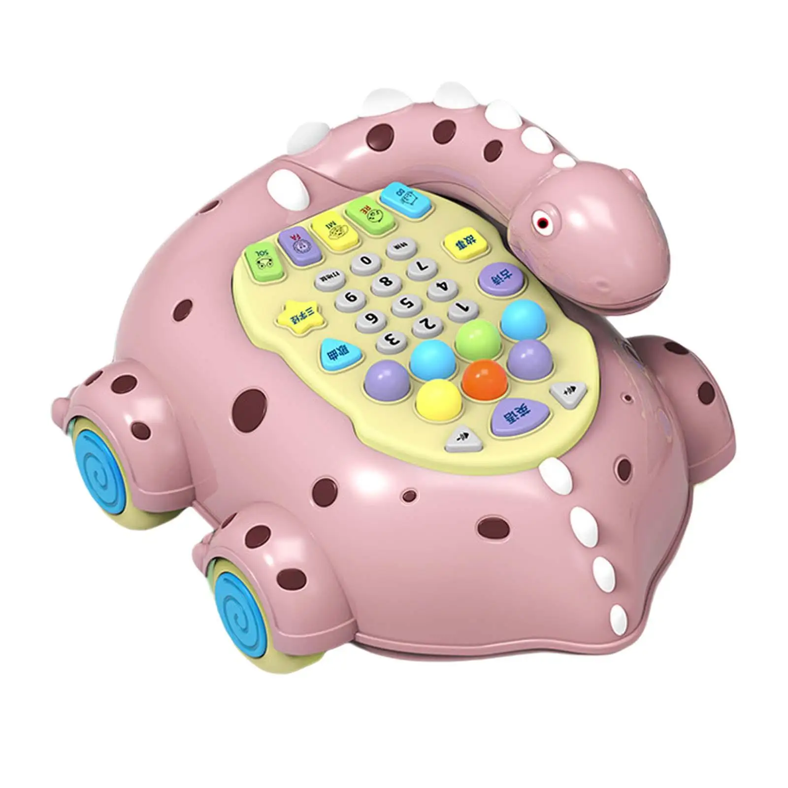 Children Phone Toy Multifunctional Fine Motor Skills Pull baby Telephone Toy for Game Gift Sensory Activity Preschool