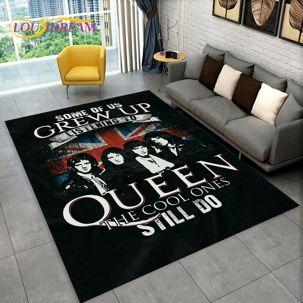 quarto, Queen-Tapete de área de banda rock,