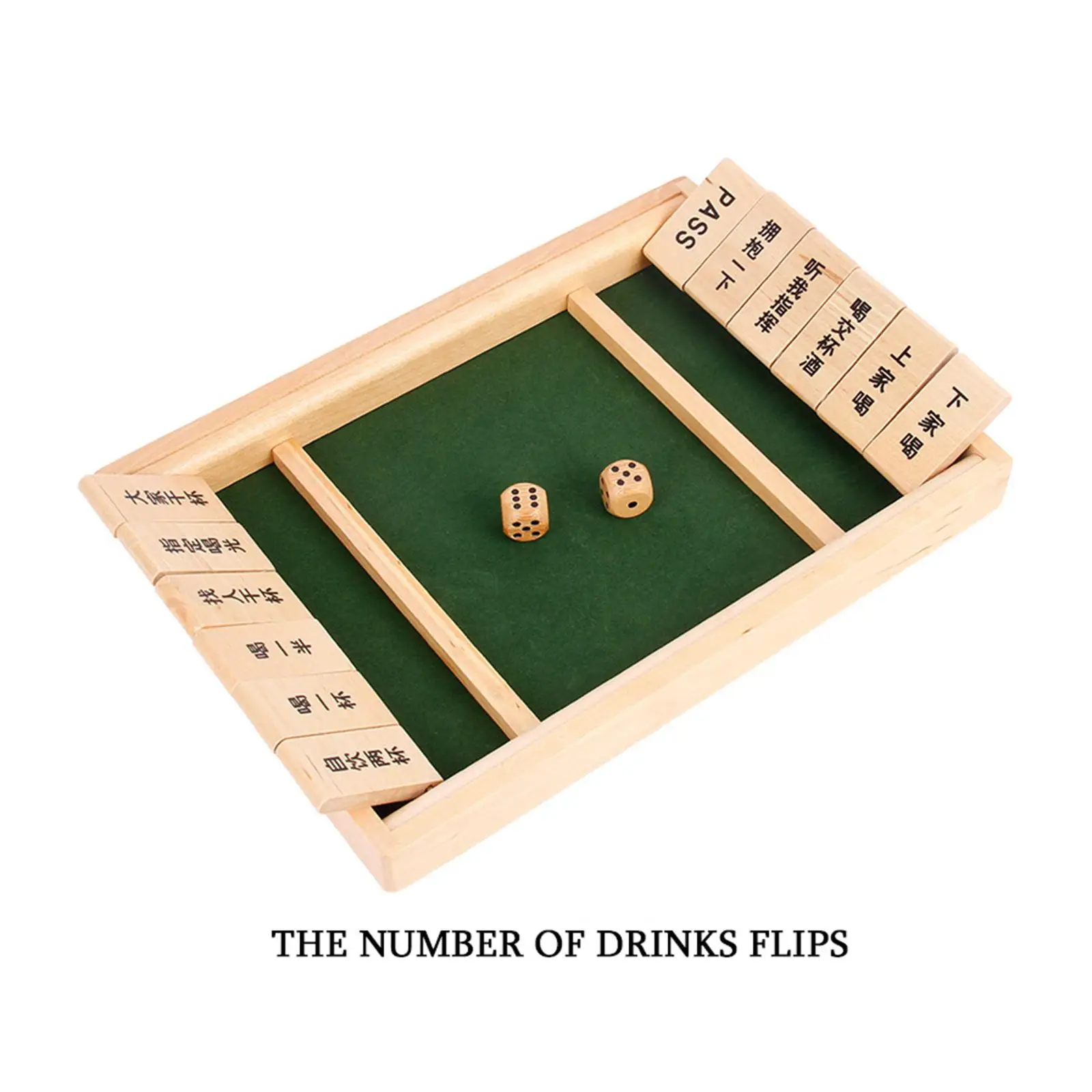 Shut the Box Wooden Close The Box Game Family Traditional Classic Toy for Home Gathering Party Board Game Props