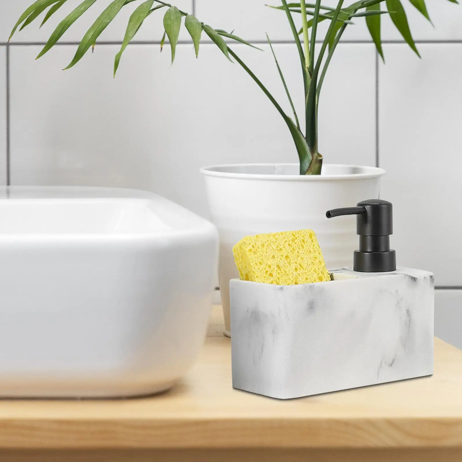 Modern Soap Dispenser Sponge Holder Pump Bottle ,Multifunctional Accessory