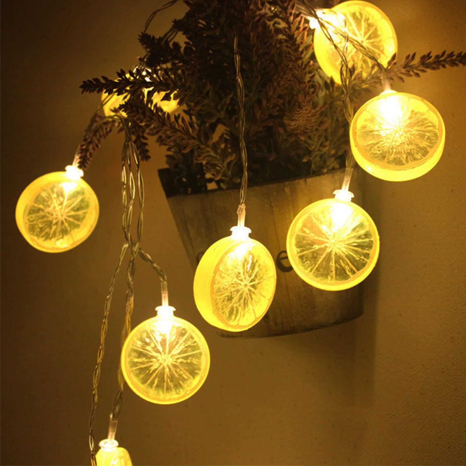 6M LED Lemon Slices String Lights 40 LEDs USB Operated Decorations Wedding