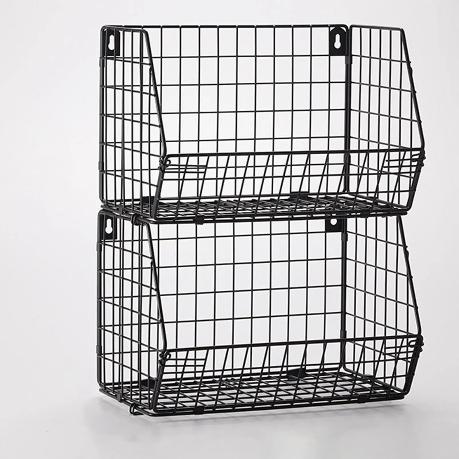 Foldable Closet Organizer Cabinet Wire Storage Basket Bins for Laundry Room