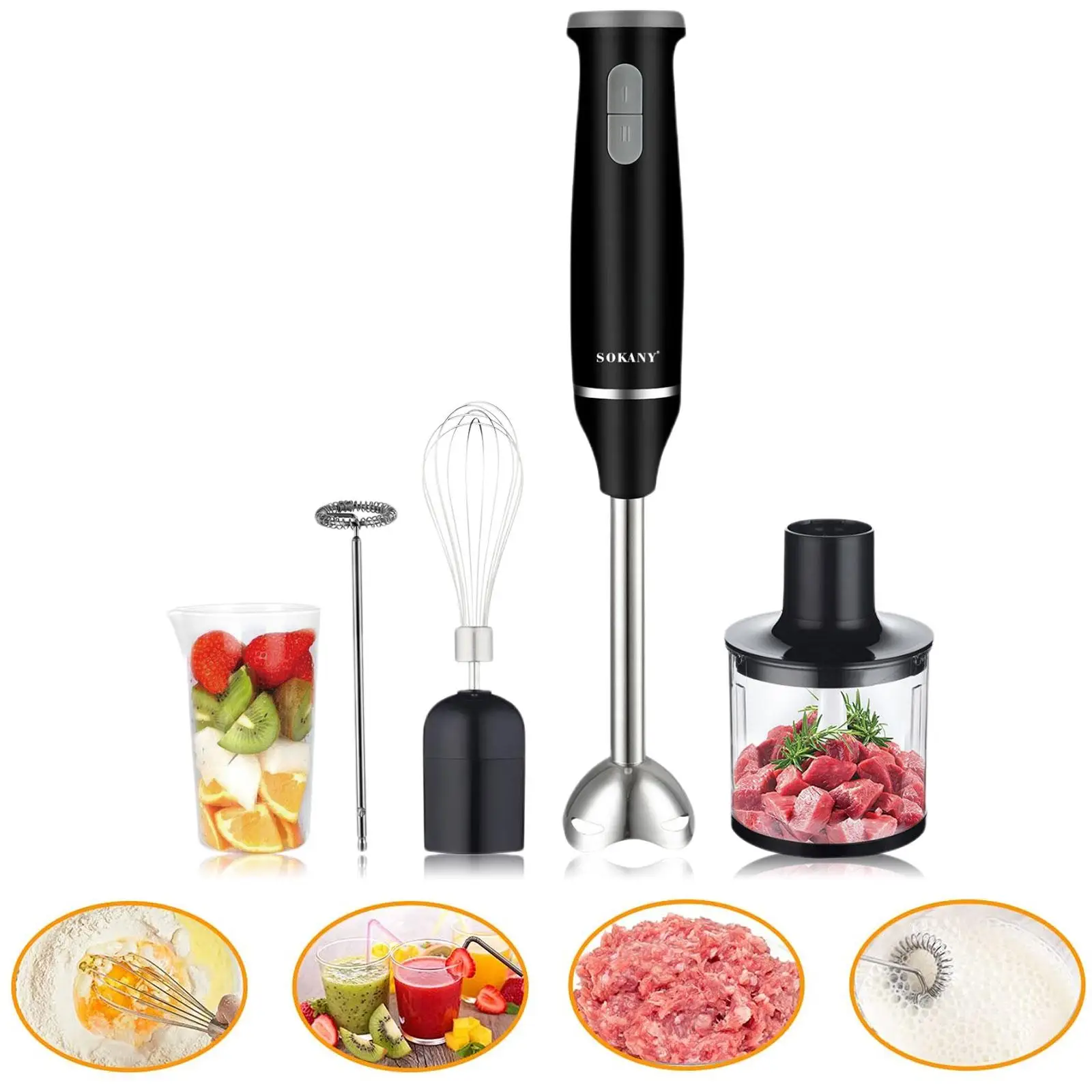 Hand Blender Cookware Utensils Food Processor Mixer for Puree Infant Food Kitchen