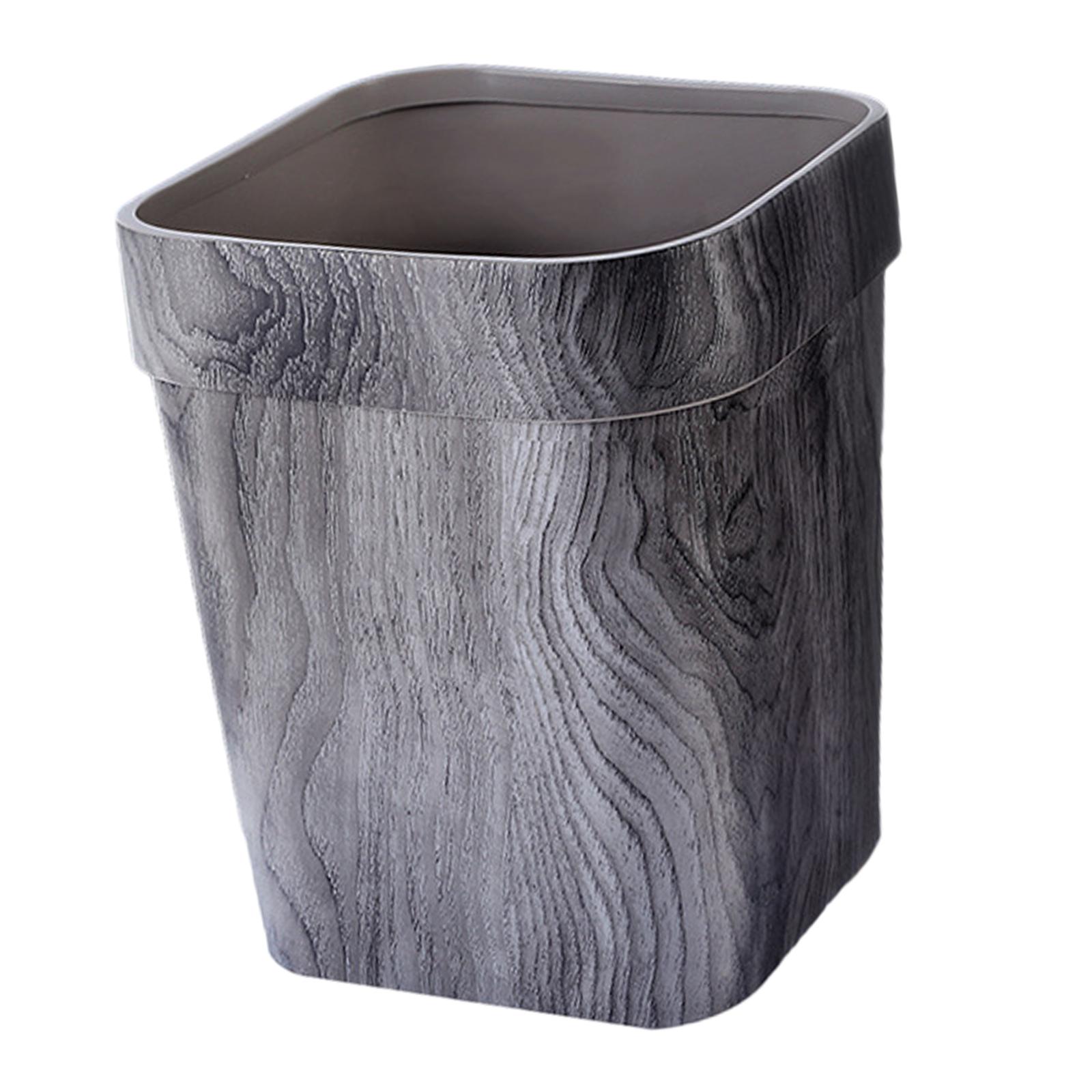 Small Bathroom Trash Can Square 14L Open Mouth Garbage Can Rubbish Bin Waste Basket for Toilet Living Room Home Office Kitchen