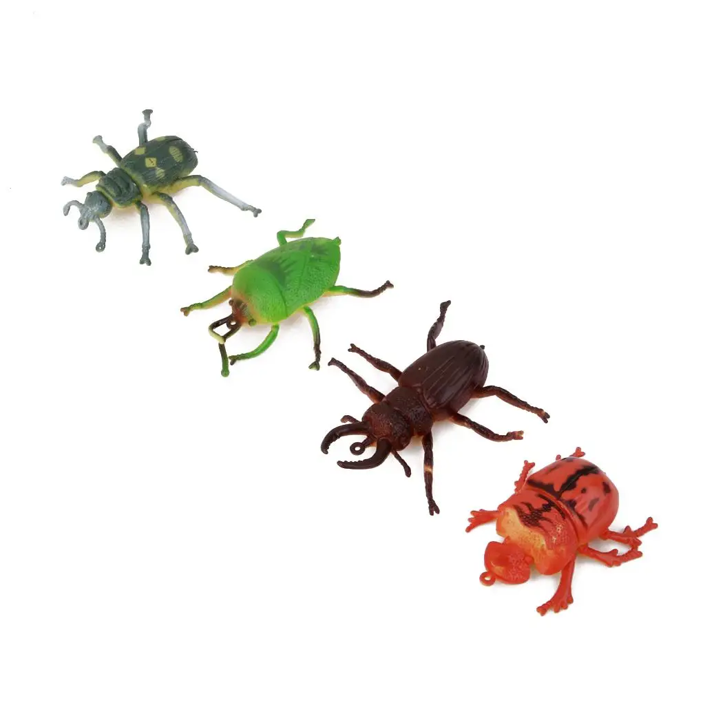 Pack Of 12Pcs Manmade Insects Kids Pretented Trick Play Toy Zoo Collections